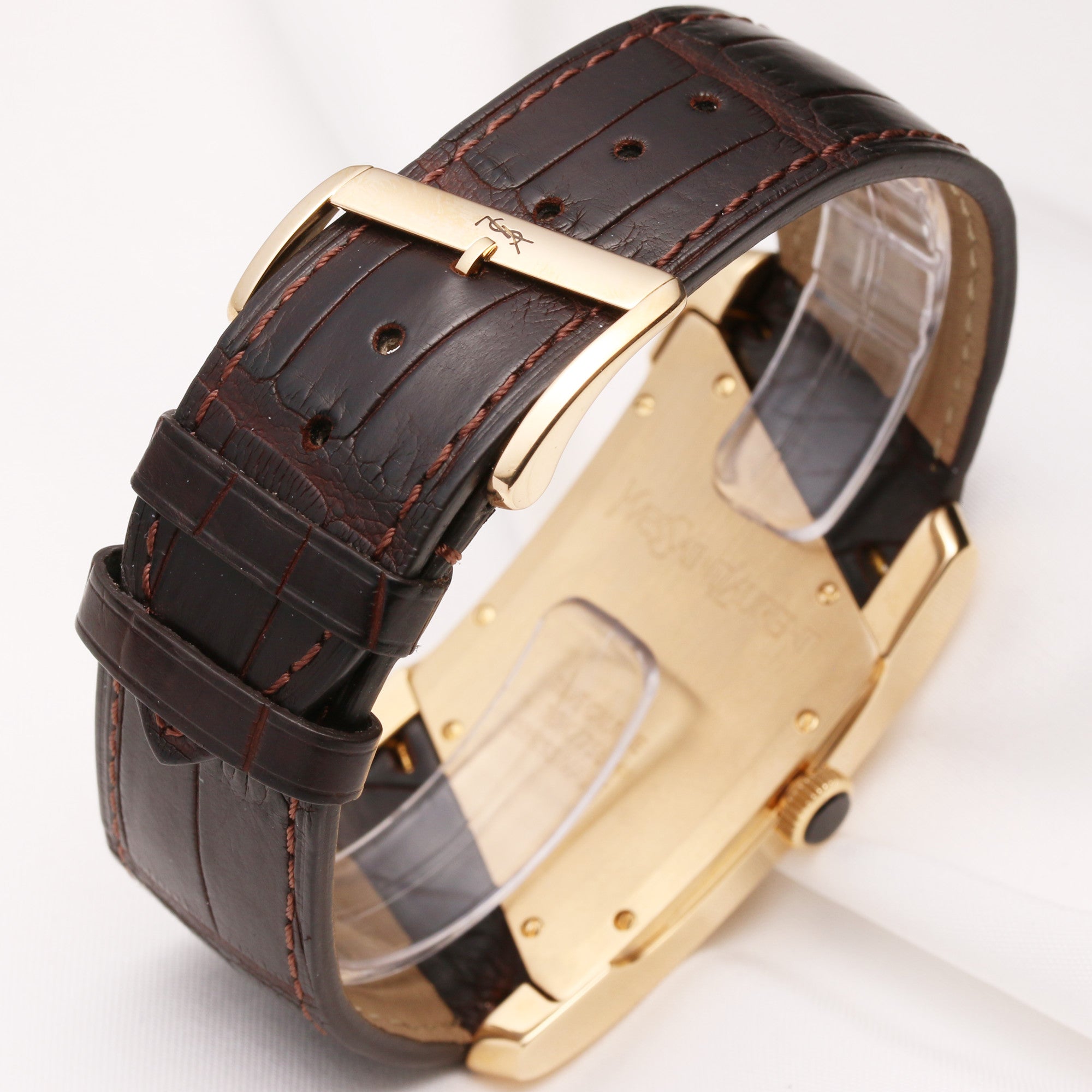 Yves Saint Laurent 18K Yellow Gold Second Hand Watch Collectors 5