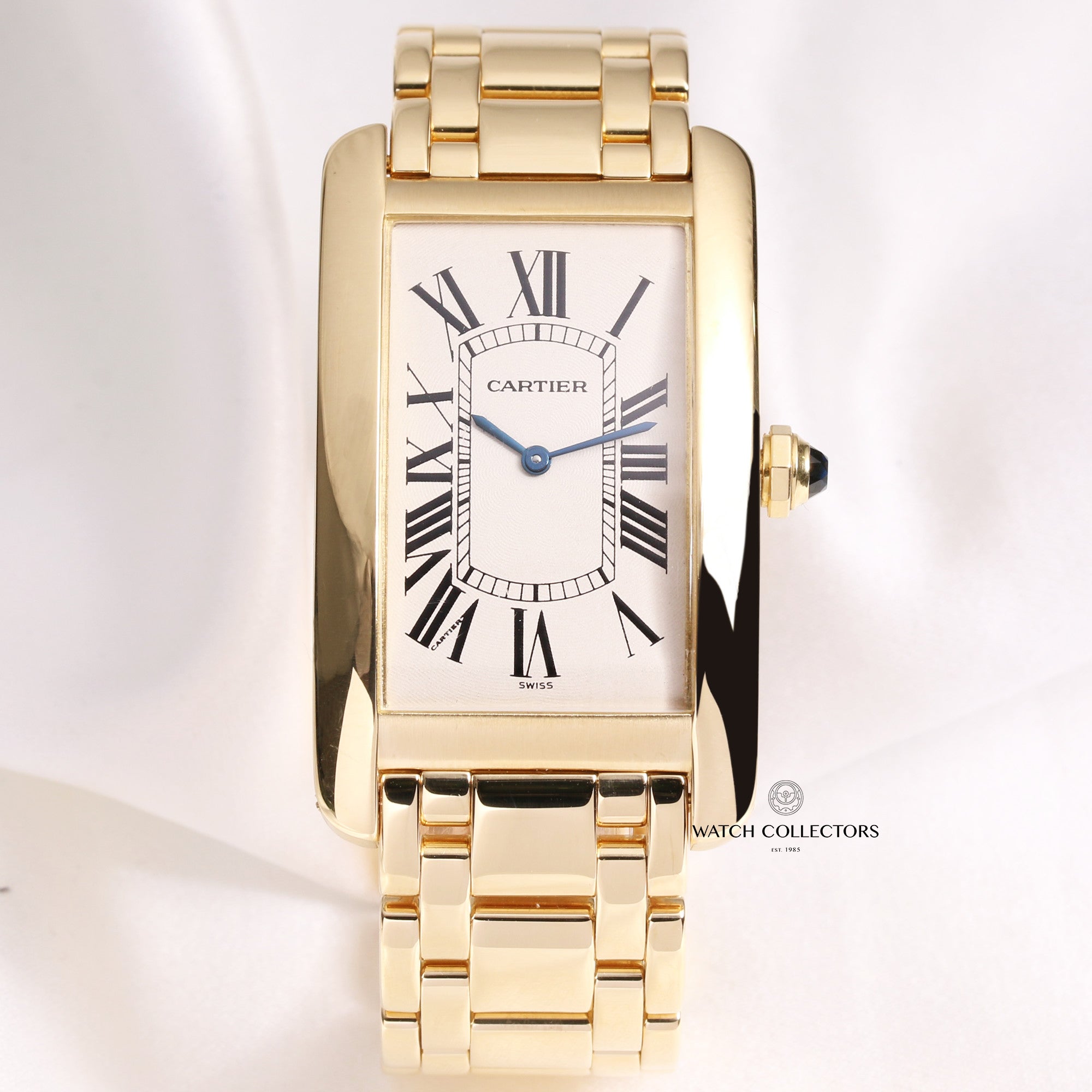 Cartier tank americaine 18k yellow gold on sale