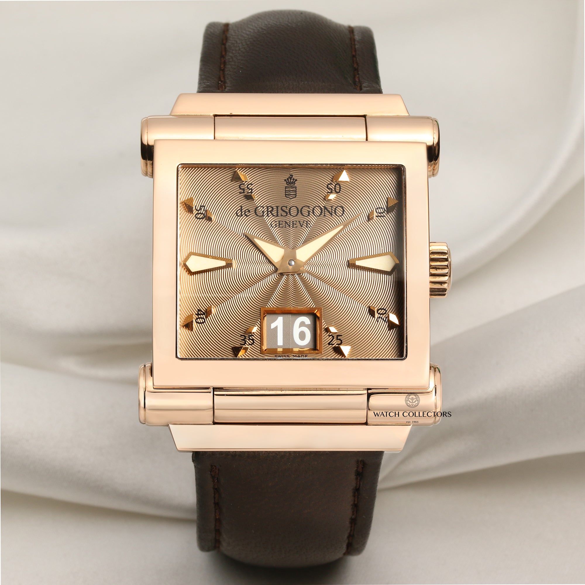 de Grisogono Instrumento Grande 18K Rose Gold Second Hand Watch Collectors 1