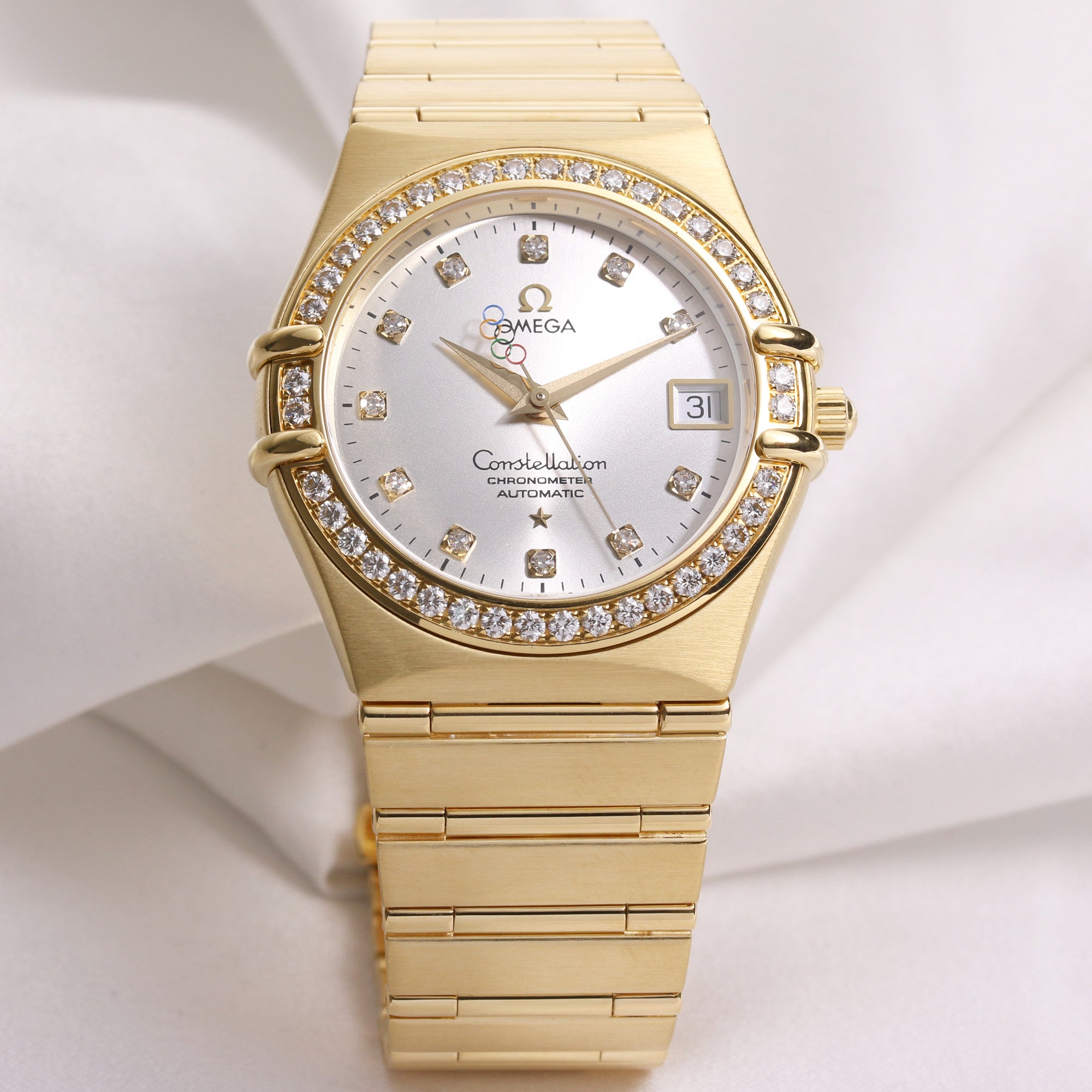 Omega Constellation Chronometer Diamond 18K Yellow Gold