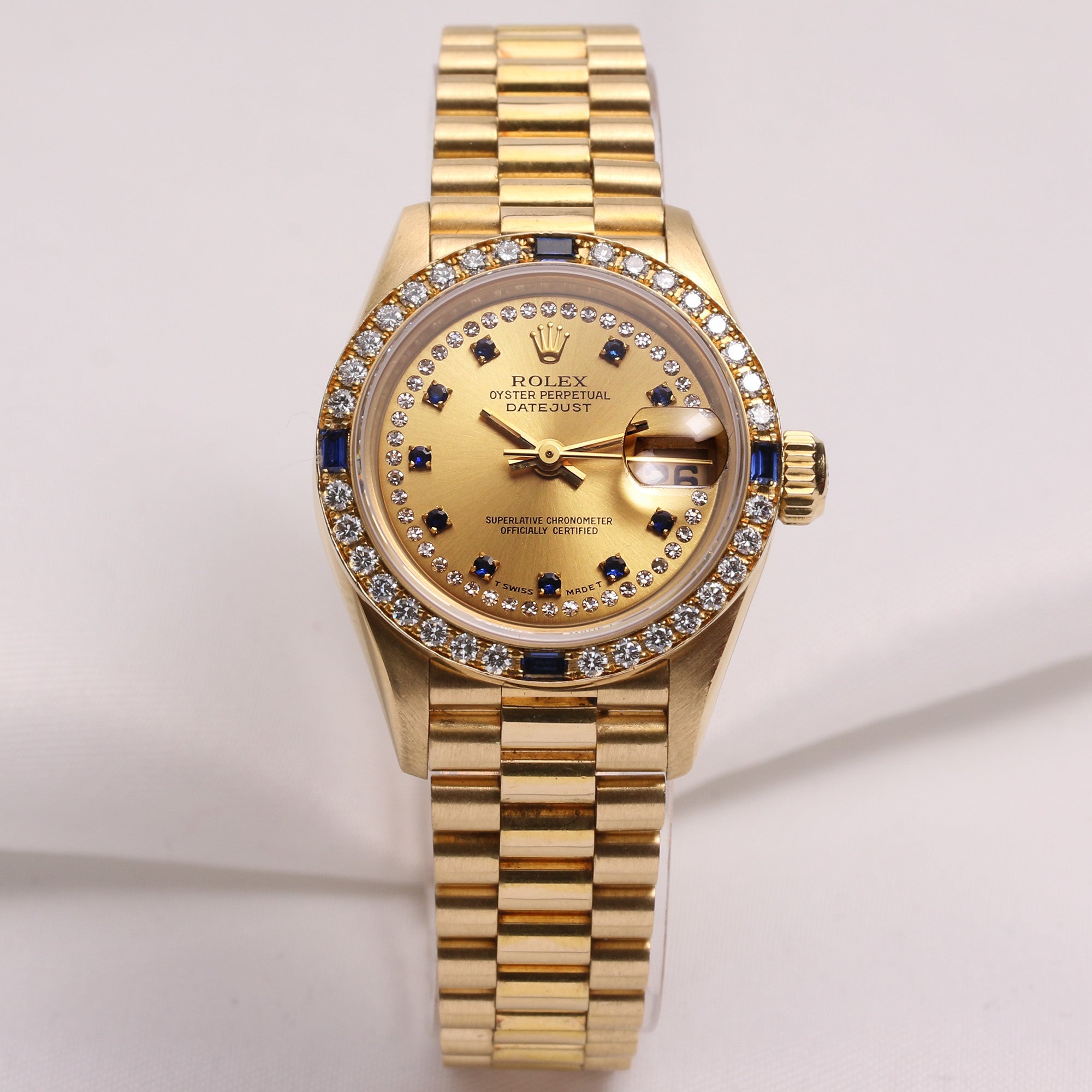 Rolex datejust sapphire hot sale