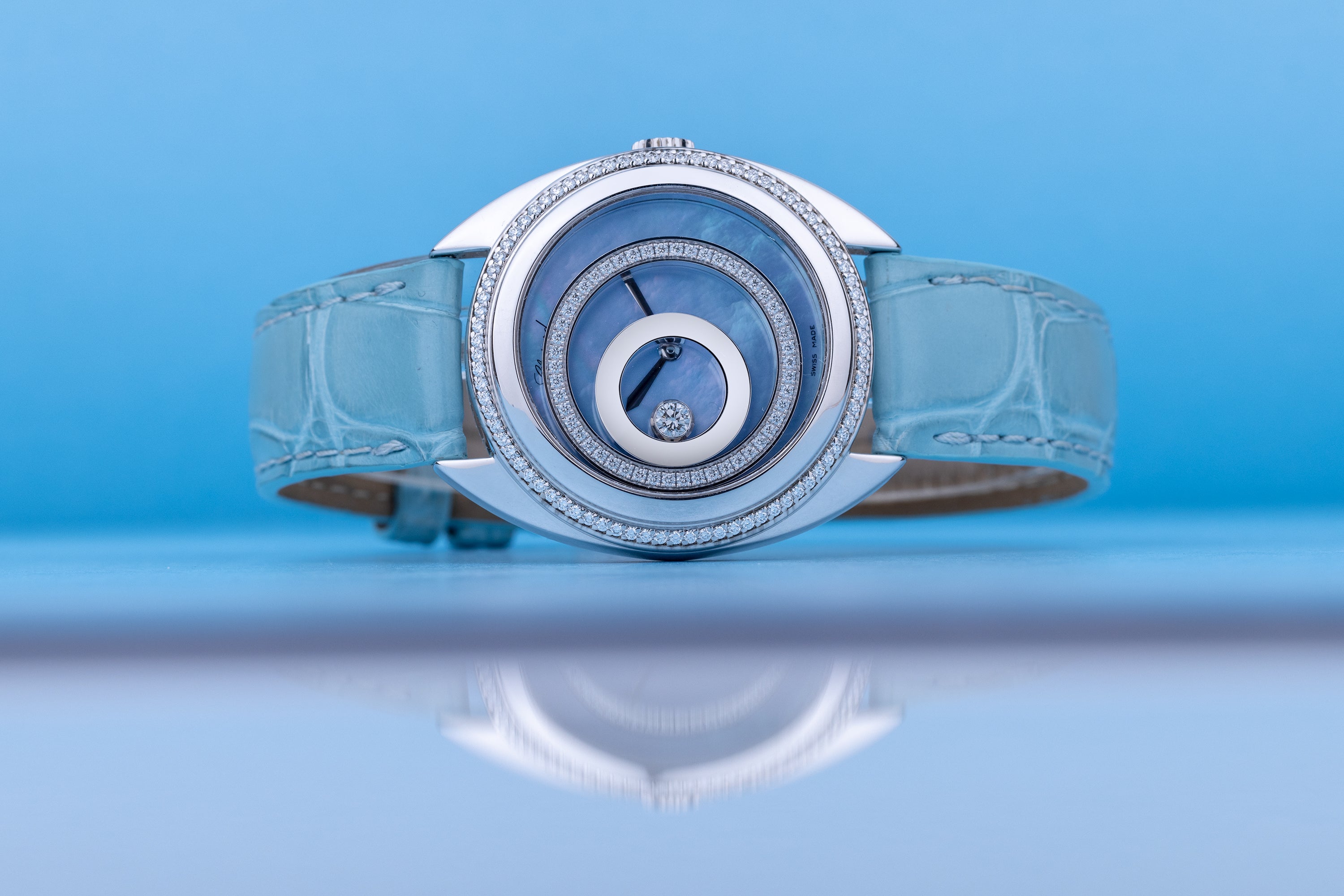 Chopard Happy Spirit | REF. 20/7082-20 | Mother of Pearl | Diamond Bezel Rings | 18k White Gold | 32mm
