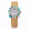 Rare Chopard Ladies Wristwatch | Opal & Diamond Bezel | Mother of Pearl Dial | 18k Yellow Gold | Circa 1970s