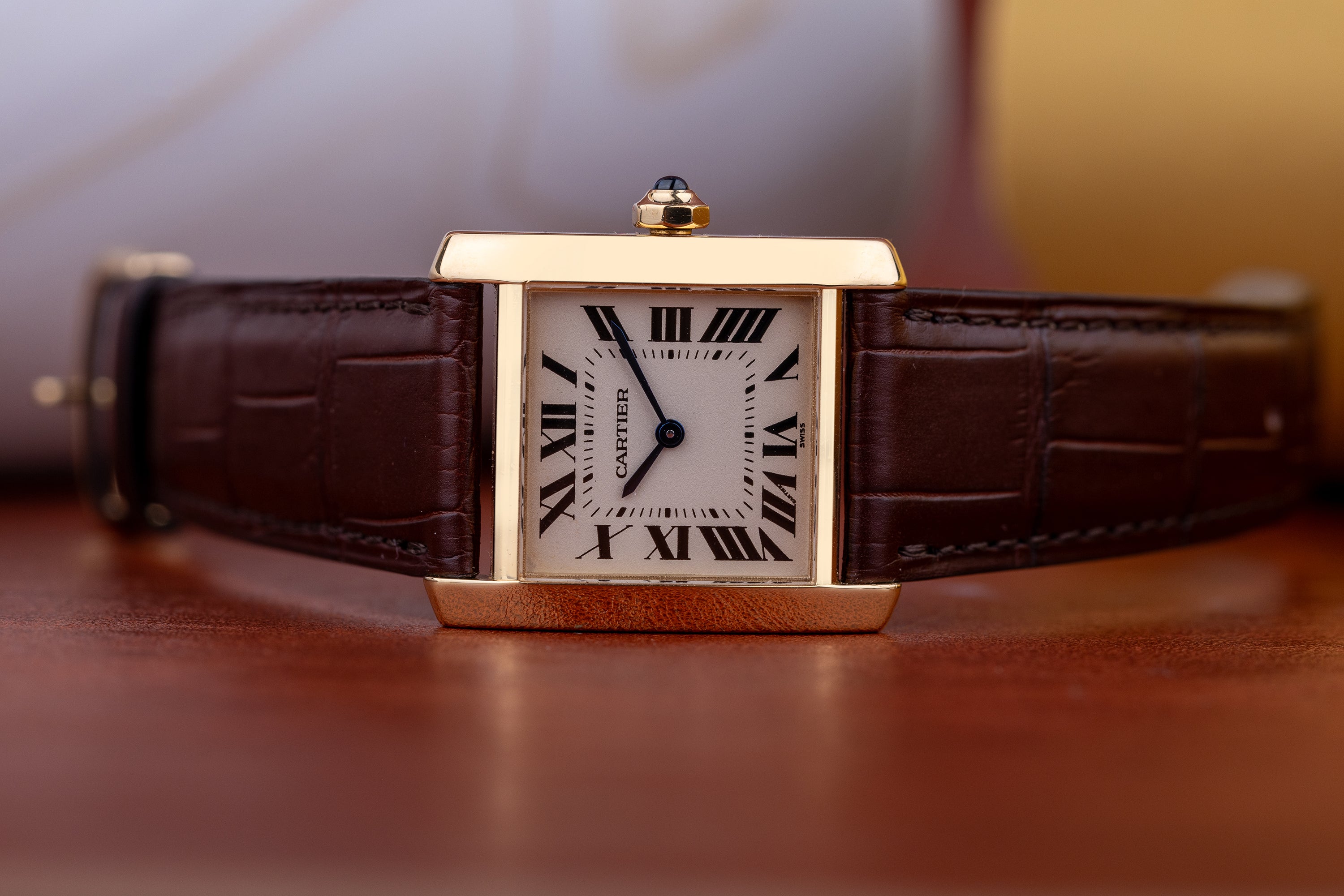 Cartier Tank Francaise Yellow Gold 25MM - Leather Bracelet