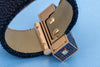 De Grisogono 'Lipstick' | Rectangular Cuff Watch | Blue Sapphire Dial & Case | 18k Rose Gold