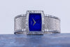 Rare 1970's Piaget | REF. 9665 H 6 | Lapis Lazuli Dial | Baguette Diamond Bezel & Bracelet Lining | 18k White Gold | 31.5mm