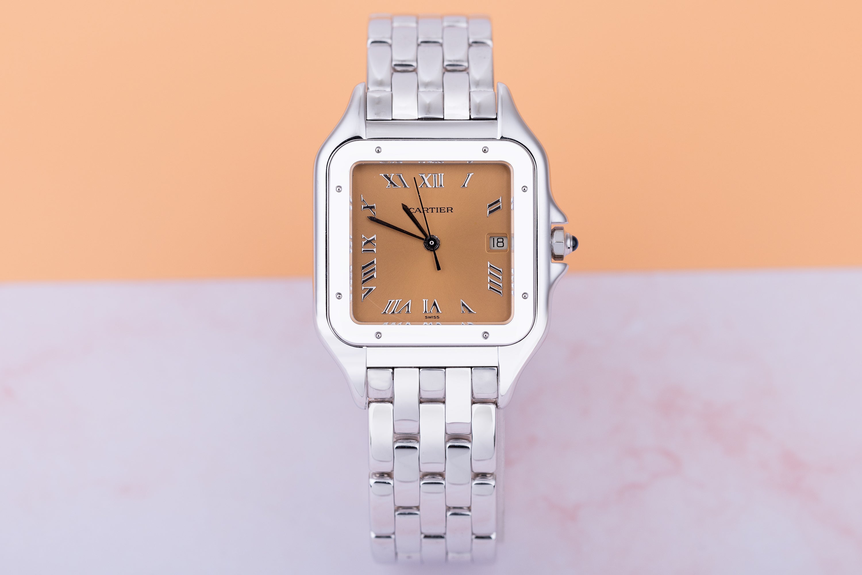 Cartier Panthere REF. 1650 Salmon Dial 18k White Gold 27.5