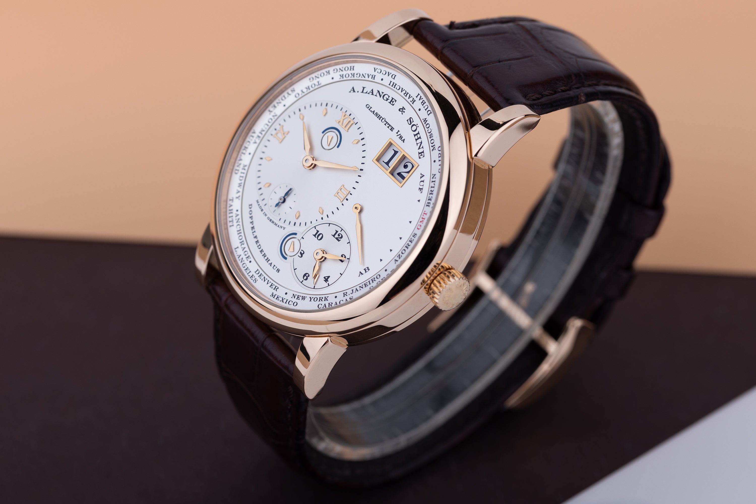A. Lange & Söhne Lange 1 Time Zone | REF. 116.032 | 18k Rose Gold | Silver Dial | Box & Papers | 2009
