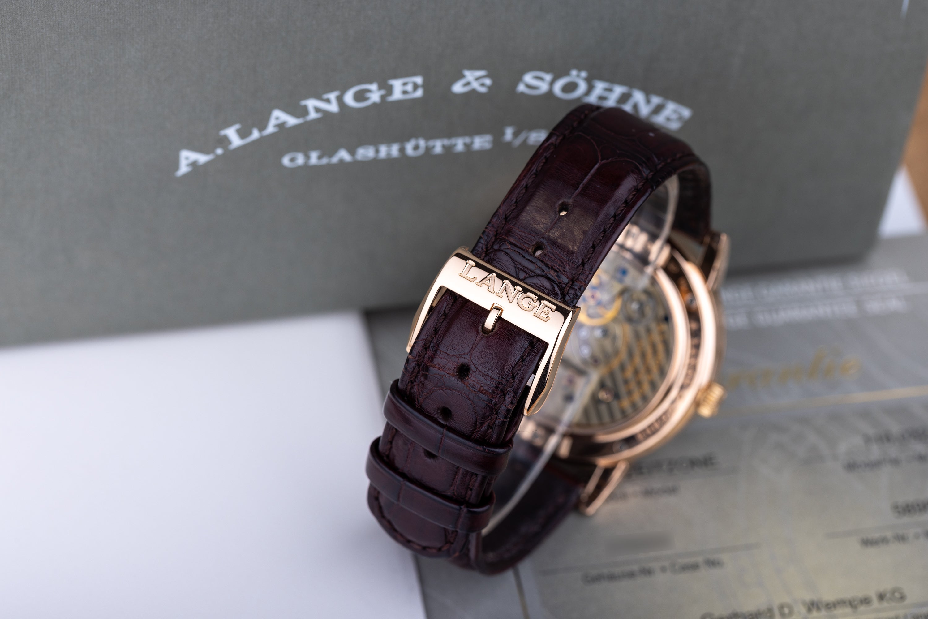 A. Lange & Söhne Lange 1 Time Zone | REF. 116.032 | 18k Rose Gold | Silver Dial | Box & Papers | 2009