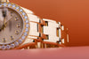 Rolex Lady DateJust Pearlmaster | REF. 80298 | Rose Champagne Dial | Diamond Hours & Bezel | Box & Papers | 18k Yellow Gold