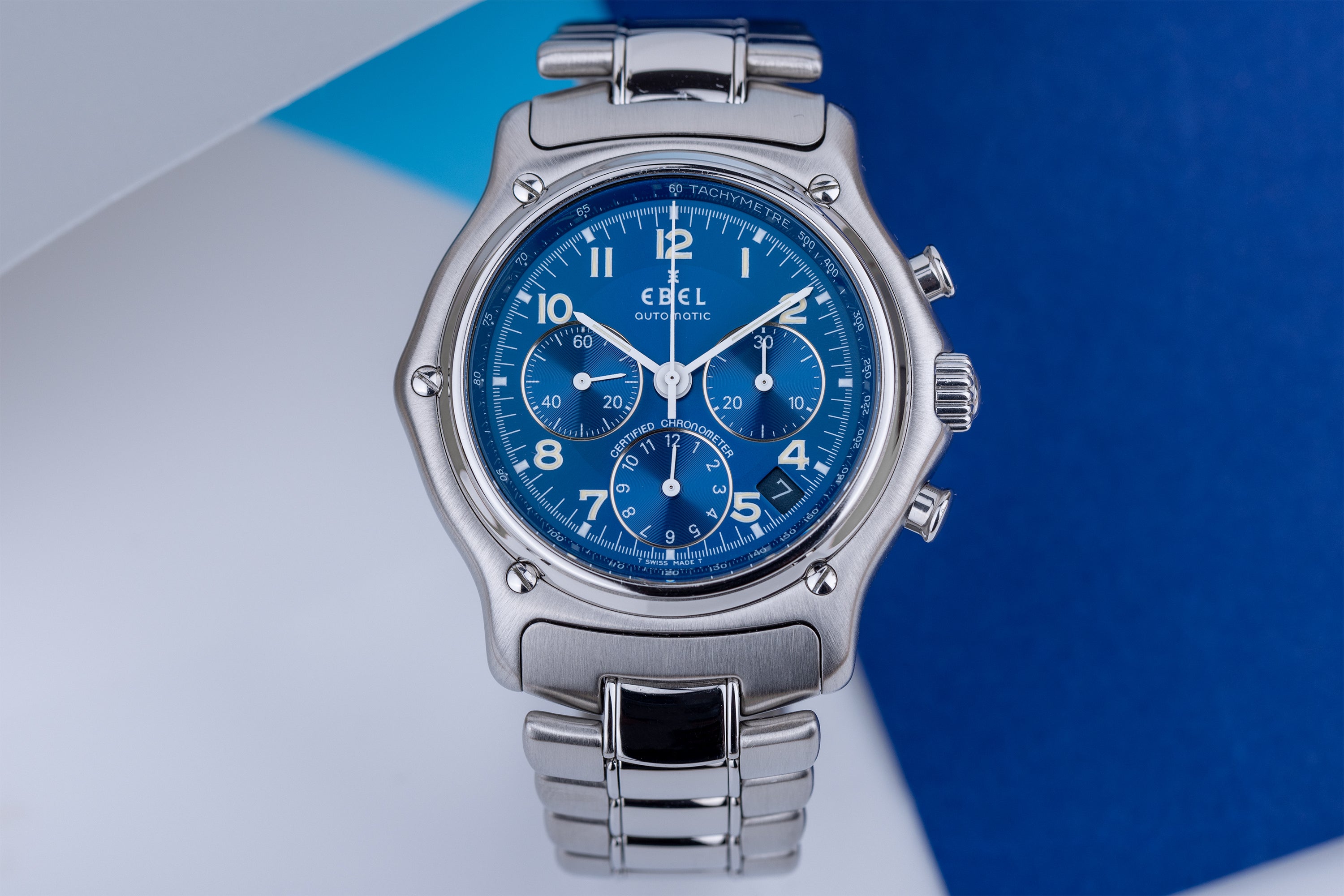 Ebel Le Modular Chronograph | REF.  E 9137240 | Blue Dial | Stainless Steel