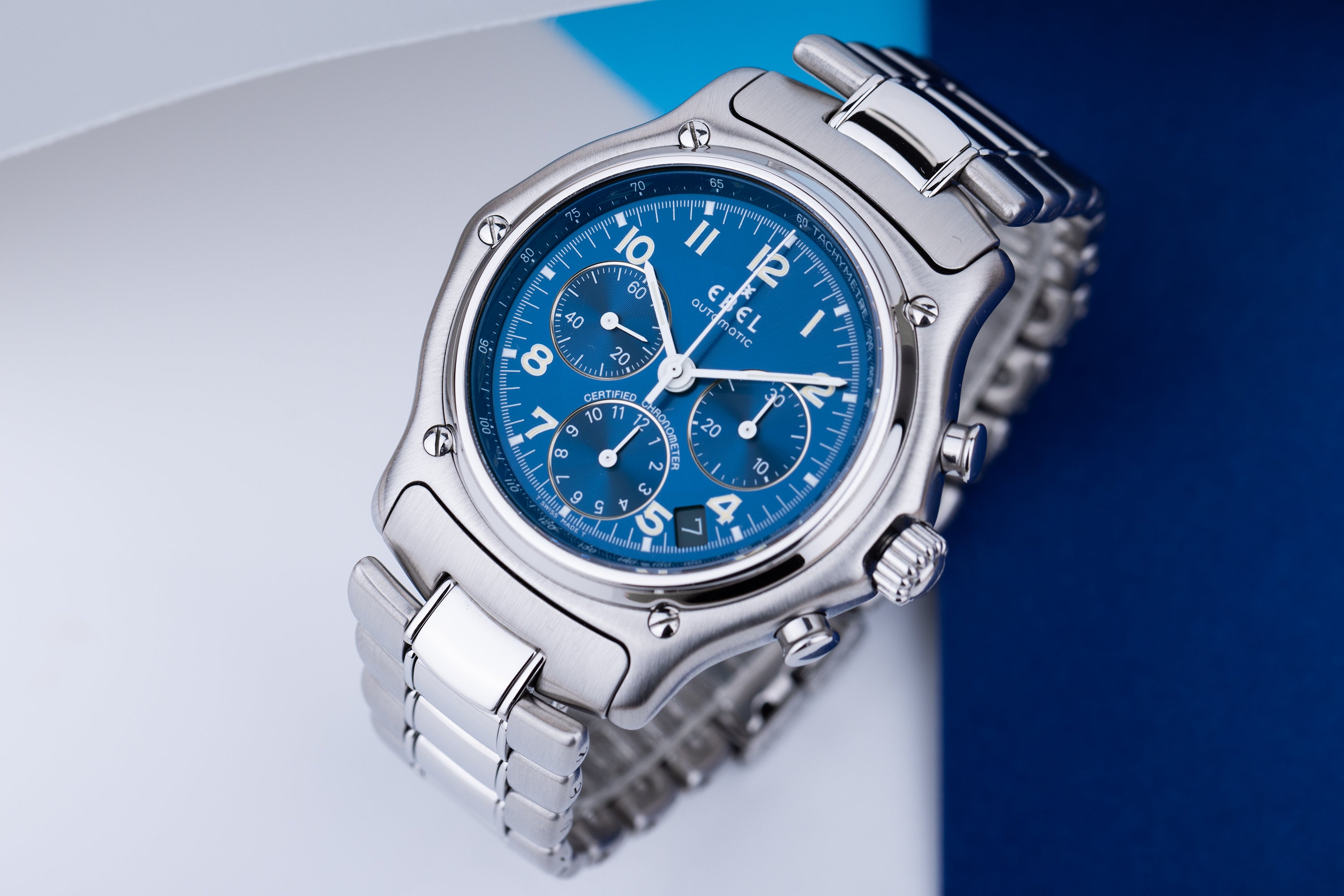 Ebel Le Modular Chronograph | REF.  E 9137240 | Blue Dial | Stainless Steel