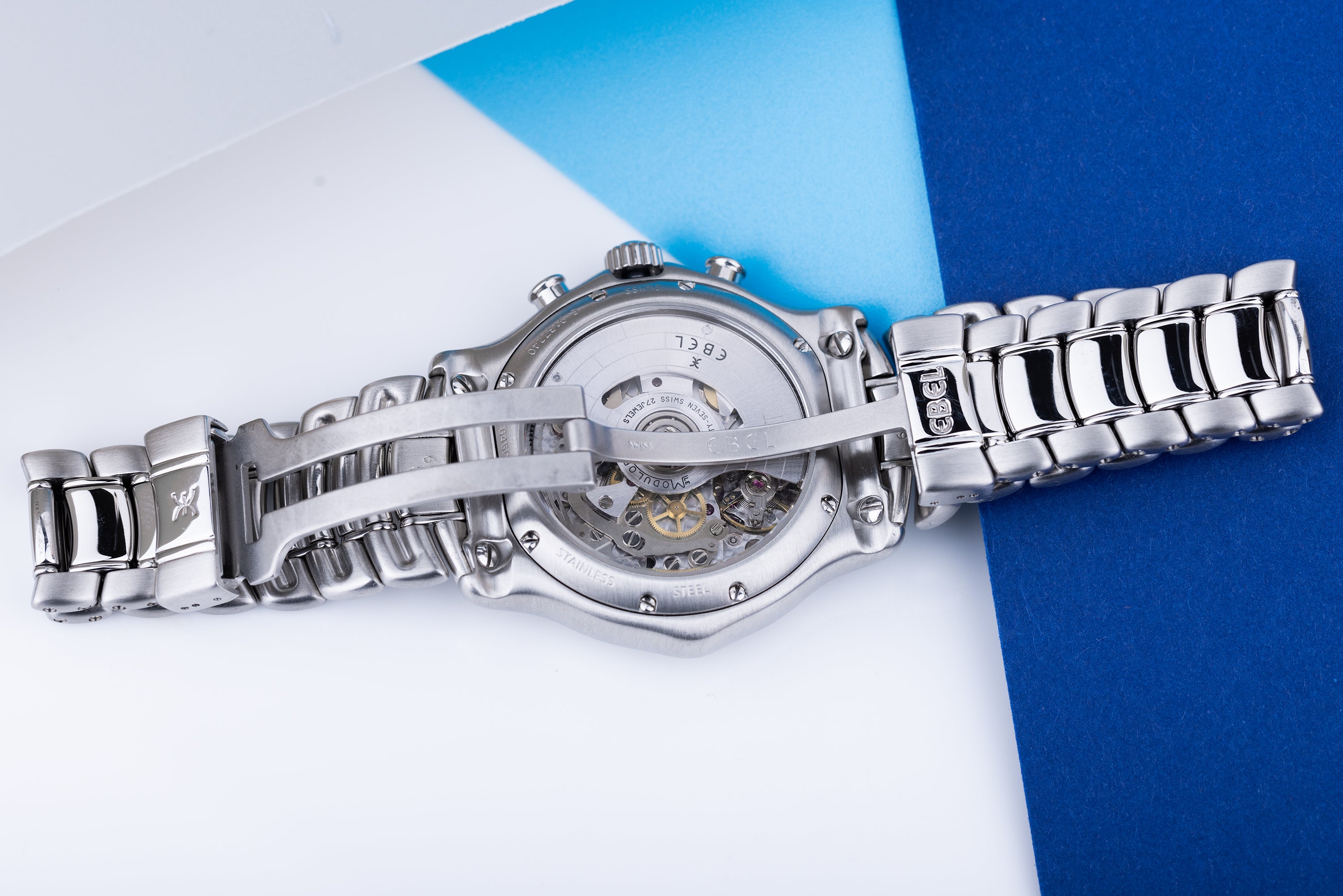 Ebel Le Modular Chronograph | REF.  E 9137240 | Blue Dial | Stainless Steel