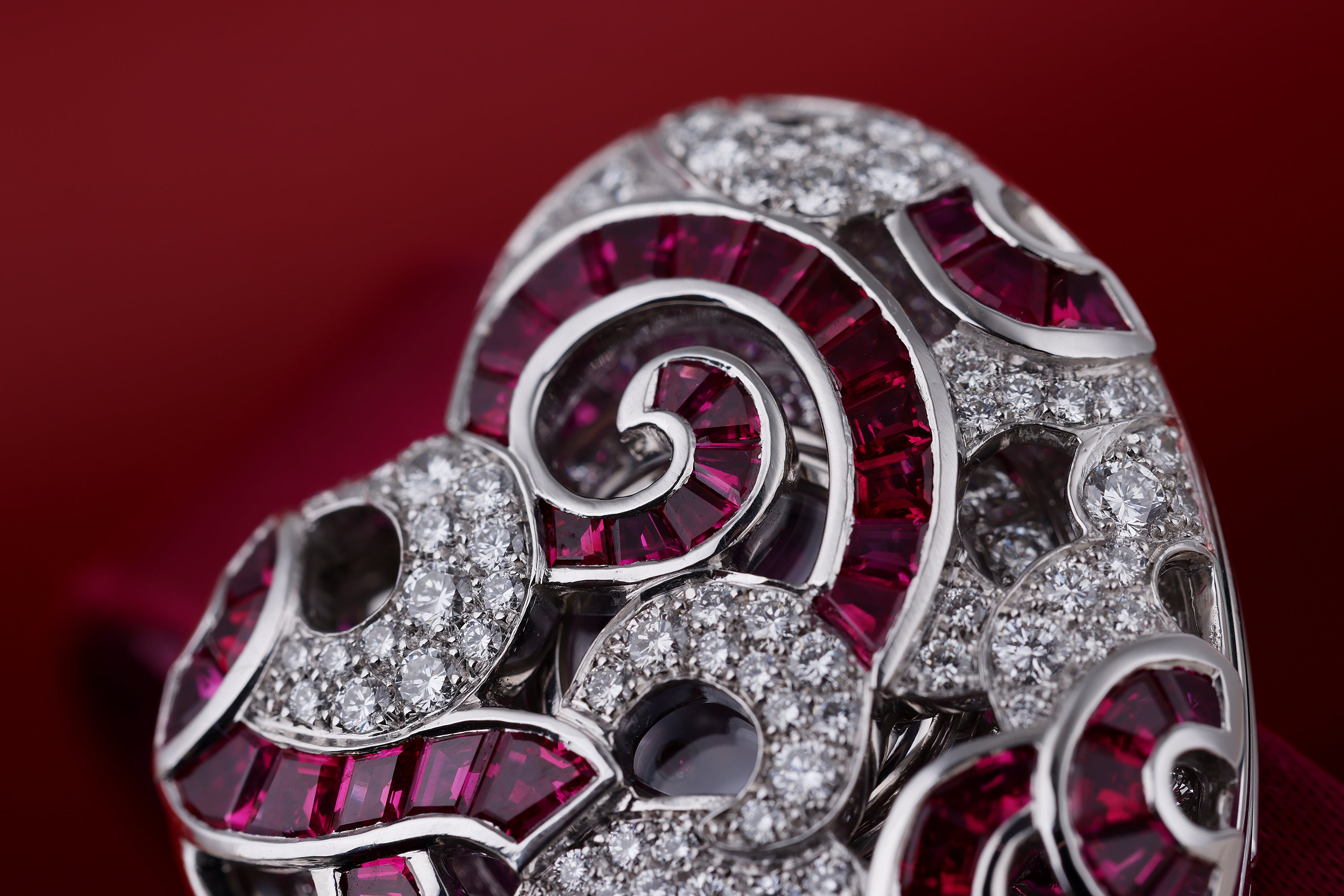 Rare Audemars Piguet Vintage Heart-Shaped Ladies Wristwatches | Set of 3 | REF. 67039BC | Emerald, Ruby & Sapphire Variety | Mother of Pearl Dial | 18k White Gold | Circa 1990's