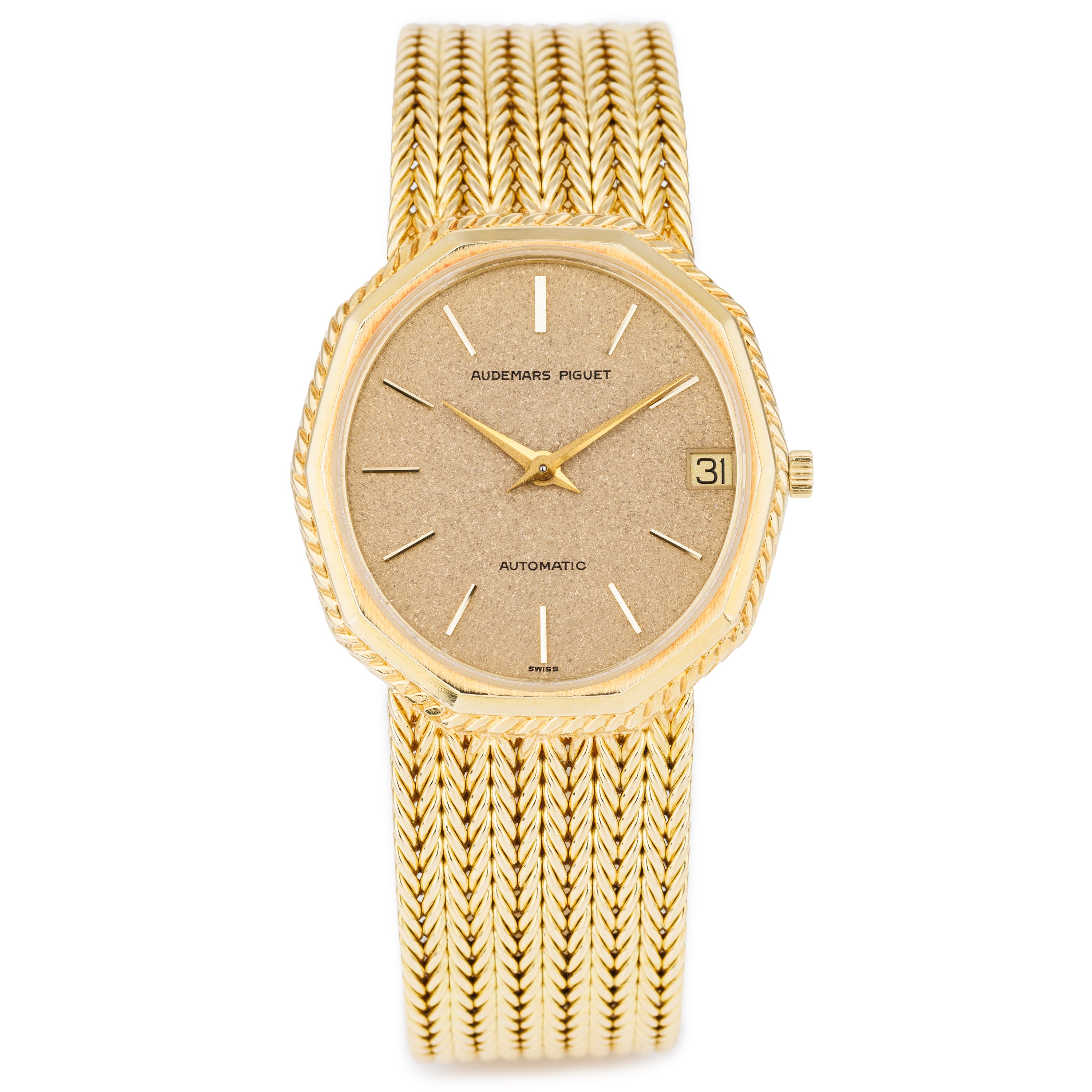 Audemars Piguet 1980s Wristwatch | Decagon Case | Sundust Dial | 18k Yellow Gold | 32mm | Automatic