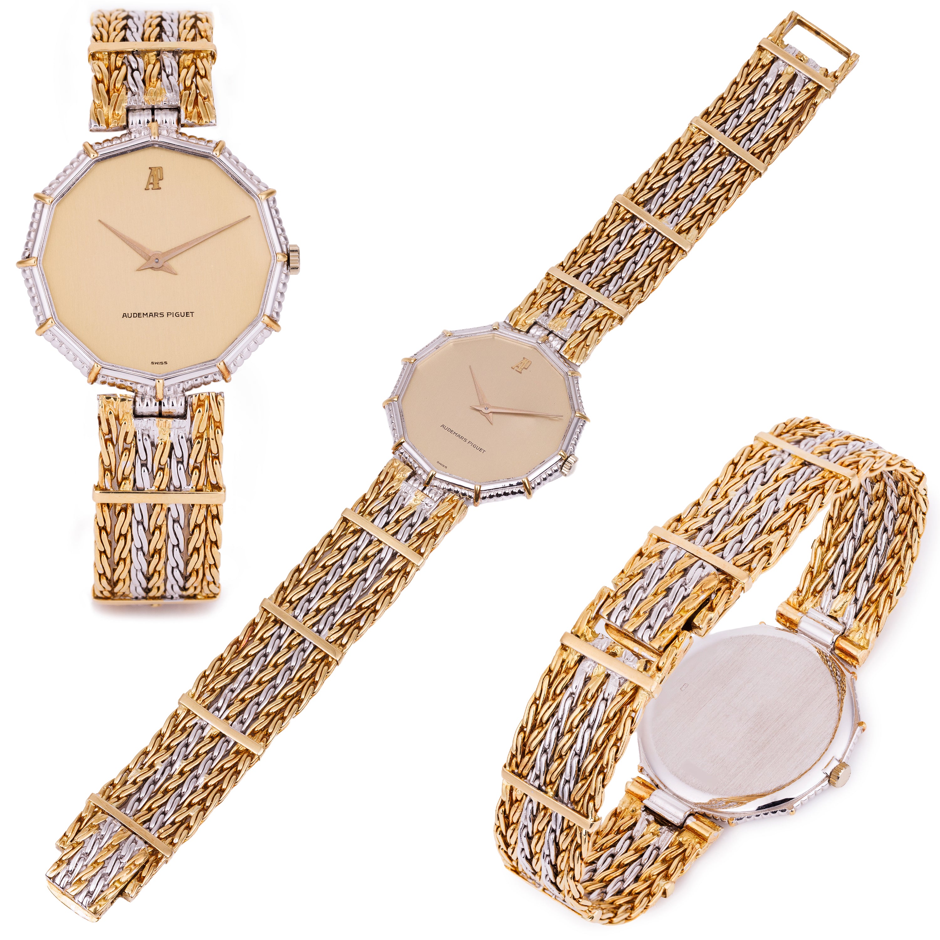 Audemars Piguet | Gerald Genta Bracelet | Dodecagon Shaped | 18k Yellow & White Gold | 31.5mm | Manual Wind | 1970s