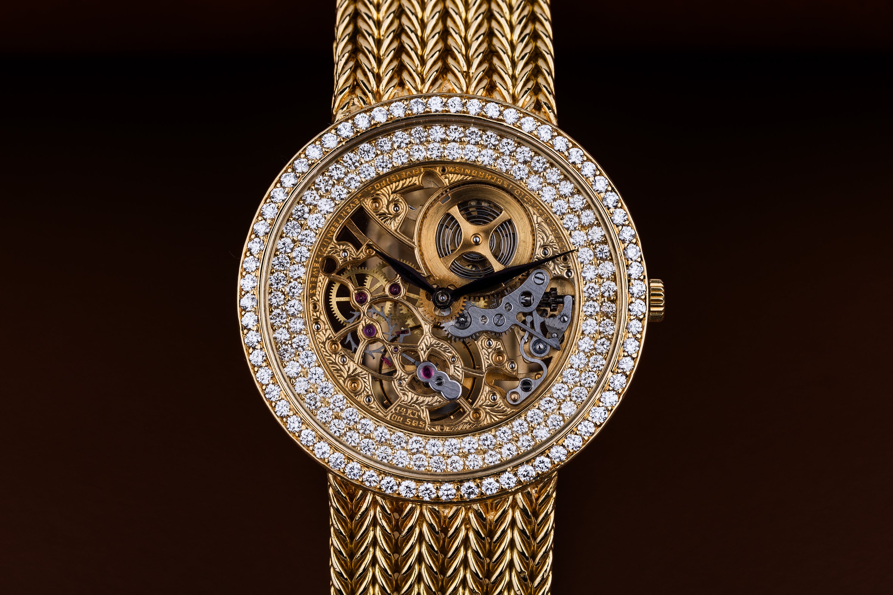 Audemars Piguet | Open-Worked Skeleton Dial | 1970's | Diamond Bezel | 18k Yellow Gold