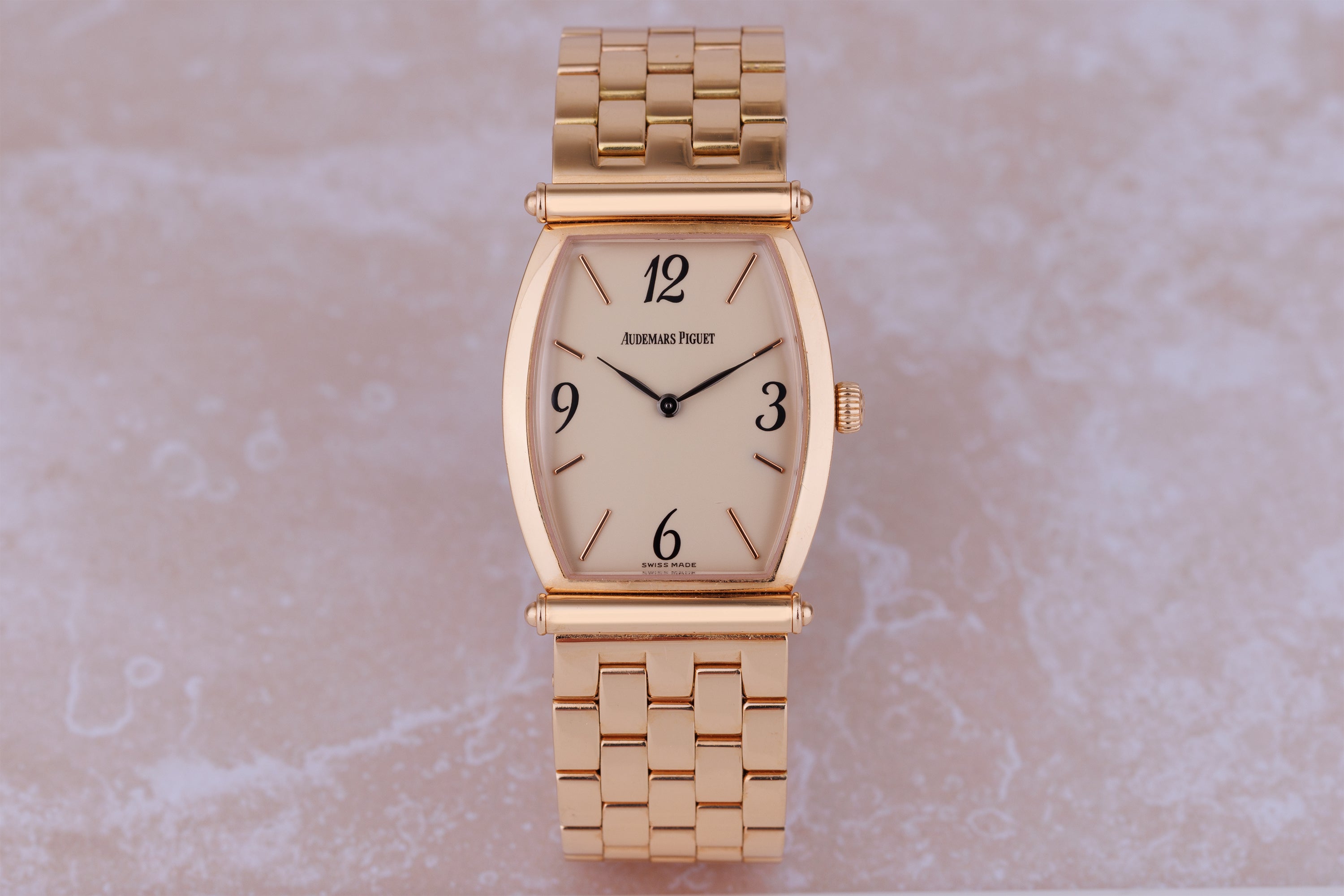 Audemars Piguet Carnegie | Enamel Dial | Tonneau-Shaped | 18k Rose Gold | 25mm | 1990's