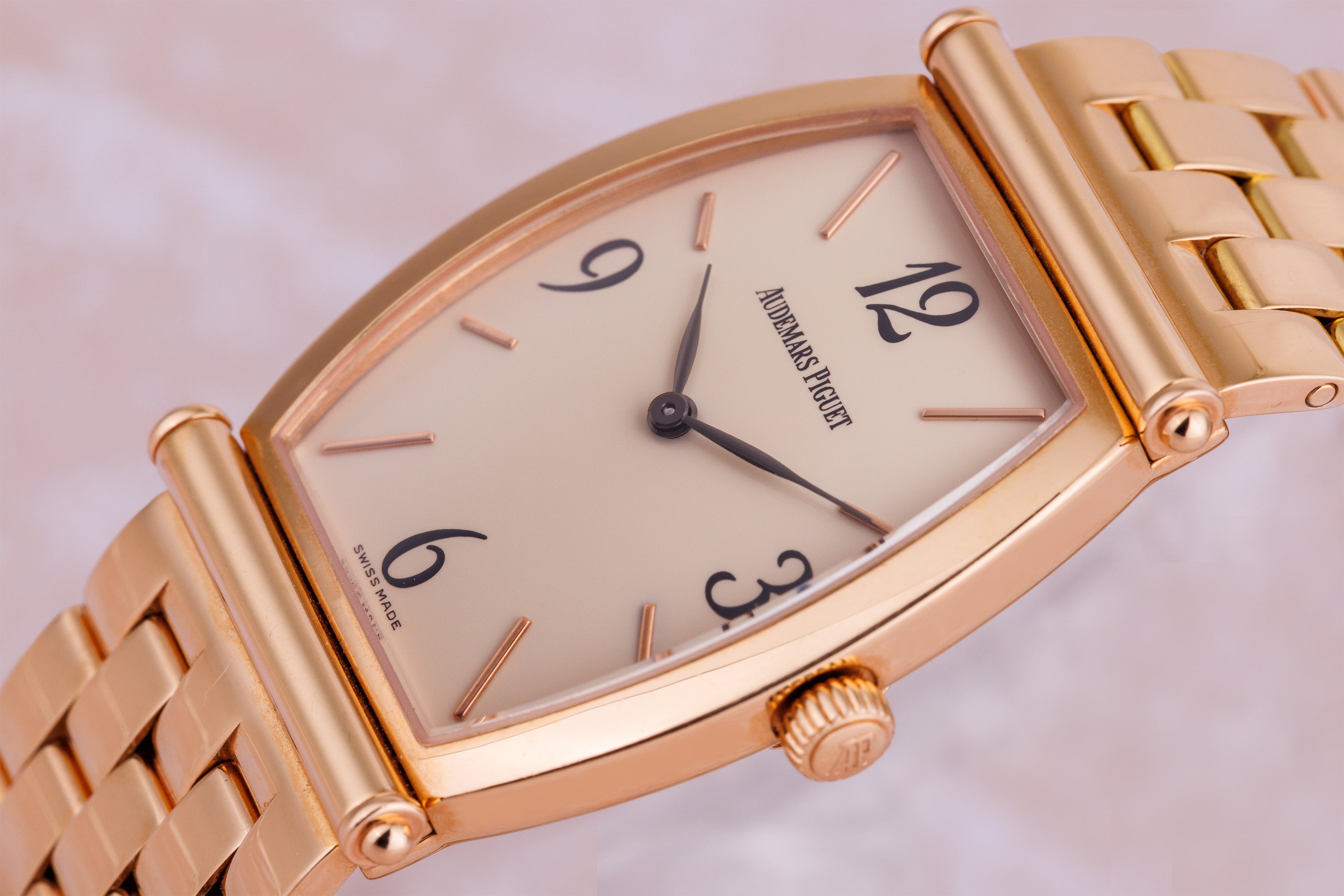 Audemars Piguet Carnegie | Enamel Dial | Tonneau-Shaped | 18k Rose Gold | 25mm | 1990's