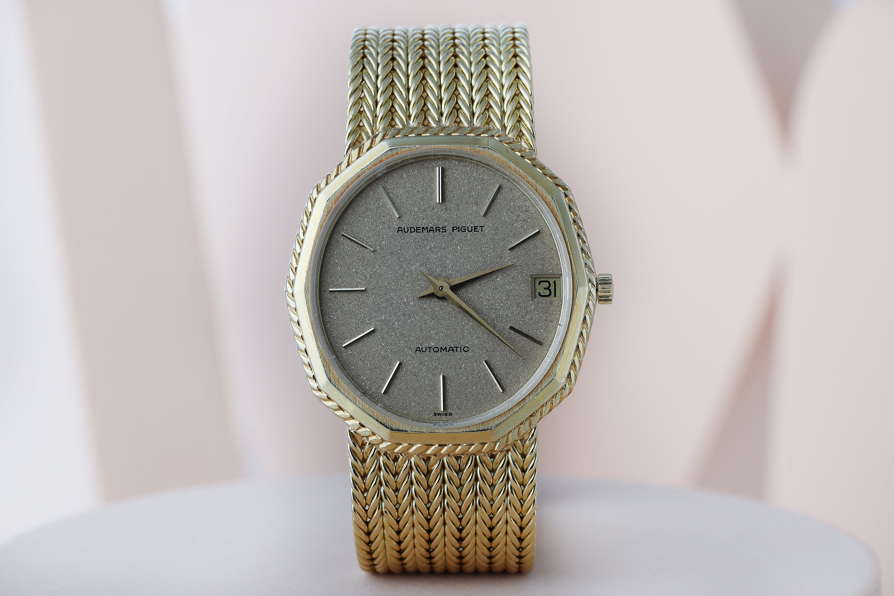 Audemars Piguet 1980s Wristwatch | Decagon Case | Sundust Dial | 18k Yellow Gold | 32mm | Automatic