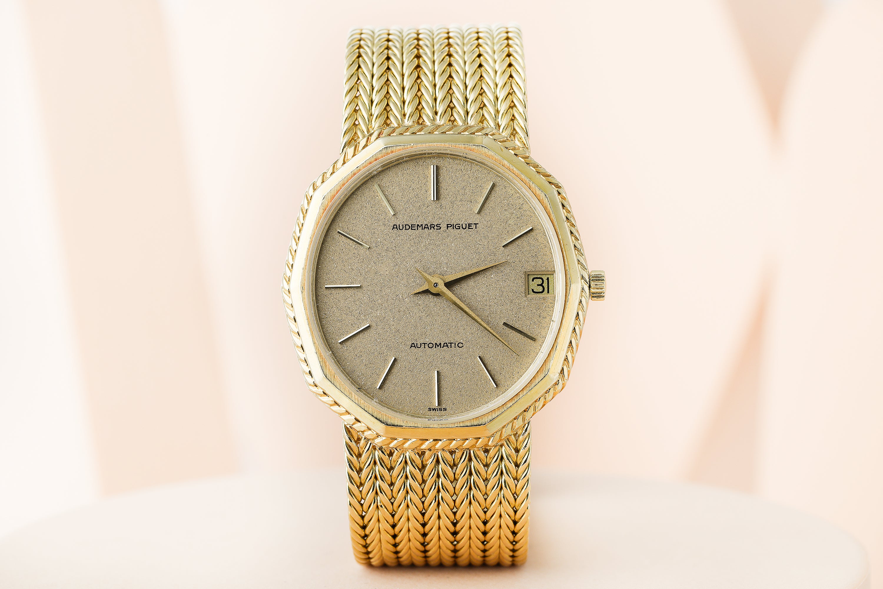 Audemars Piguet 1980s Wristwatch | Decagon Case | Sundust Dial | 18k Yellow Gold | 32mm | Automatic