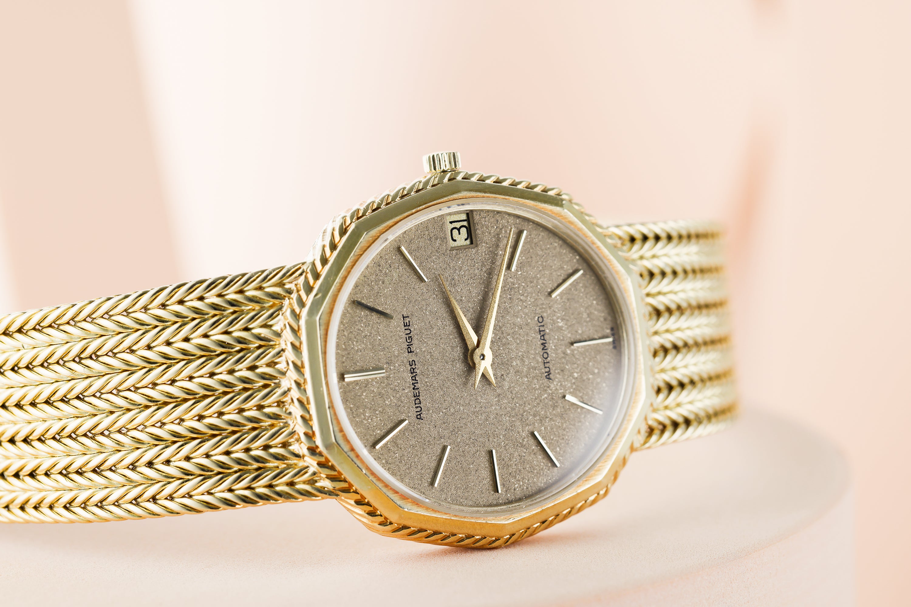 Audemars Piguet 1980s Wristwatch | Decagon Case | Sundust Dial | 18k Yellow Gold | 32mm | Automatic