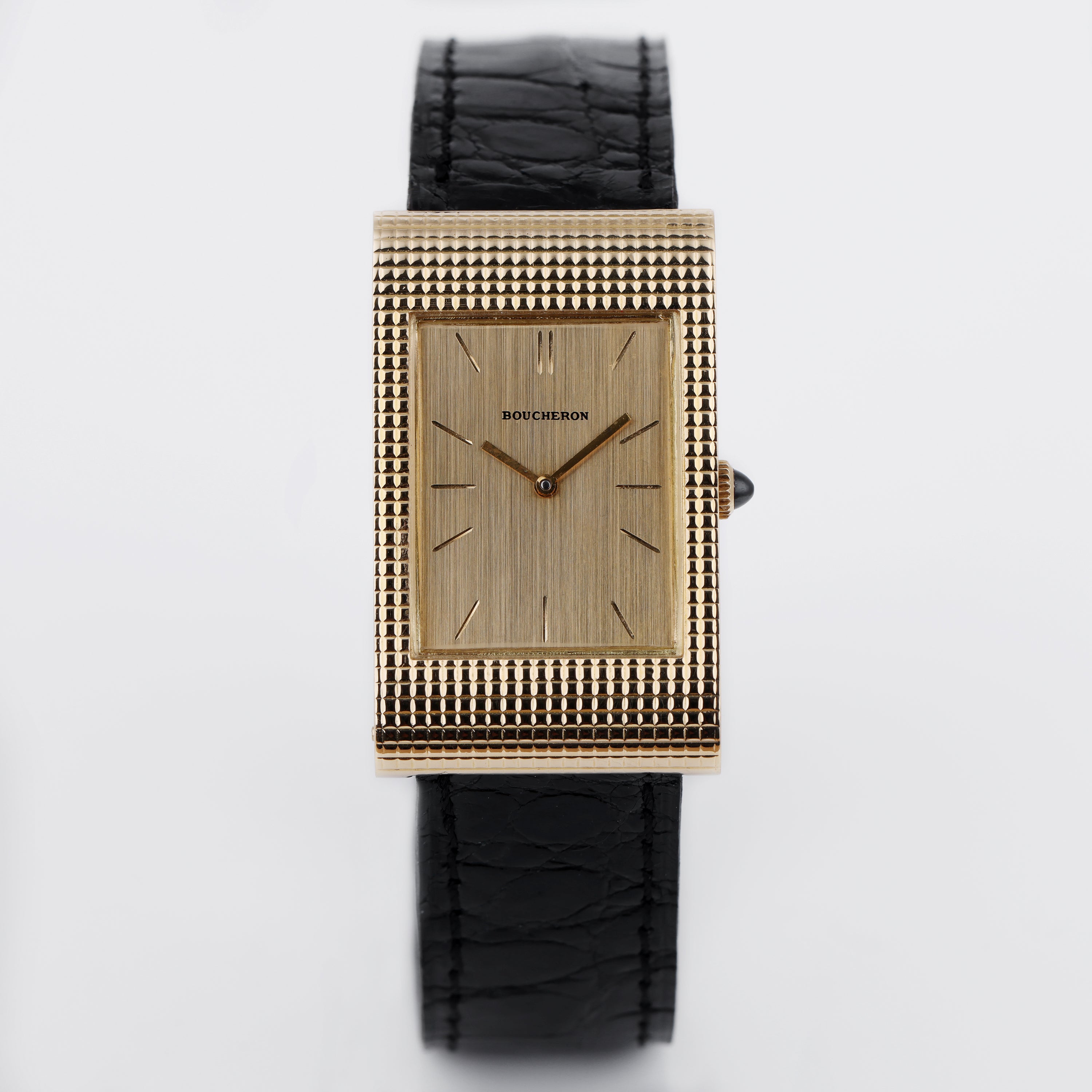 Boucheron Reflet | Gold Dial | Clous De Paris Bezel | 18k Yellow Gold | 21.5mm | Circa 1960s