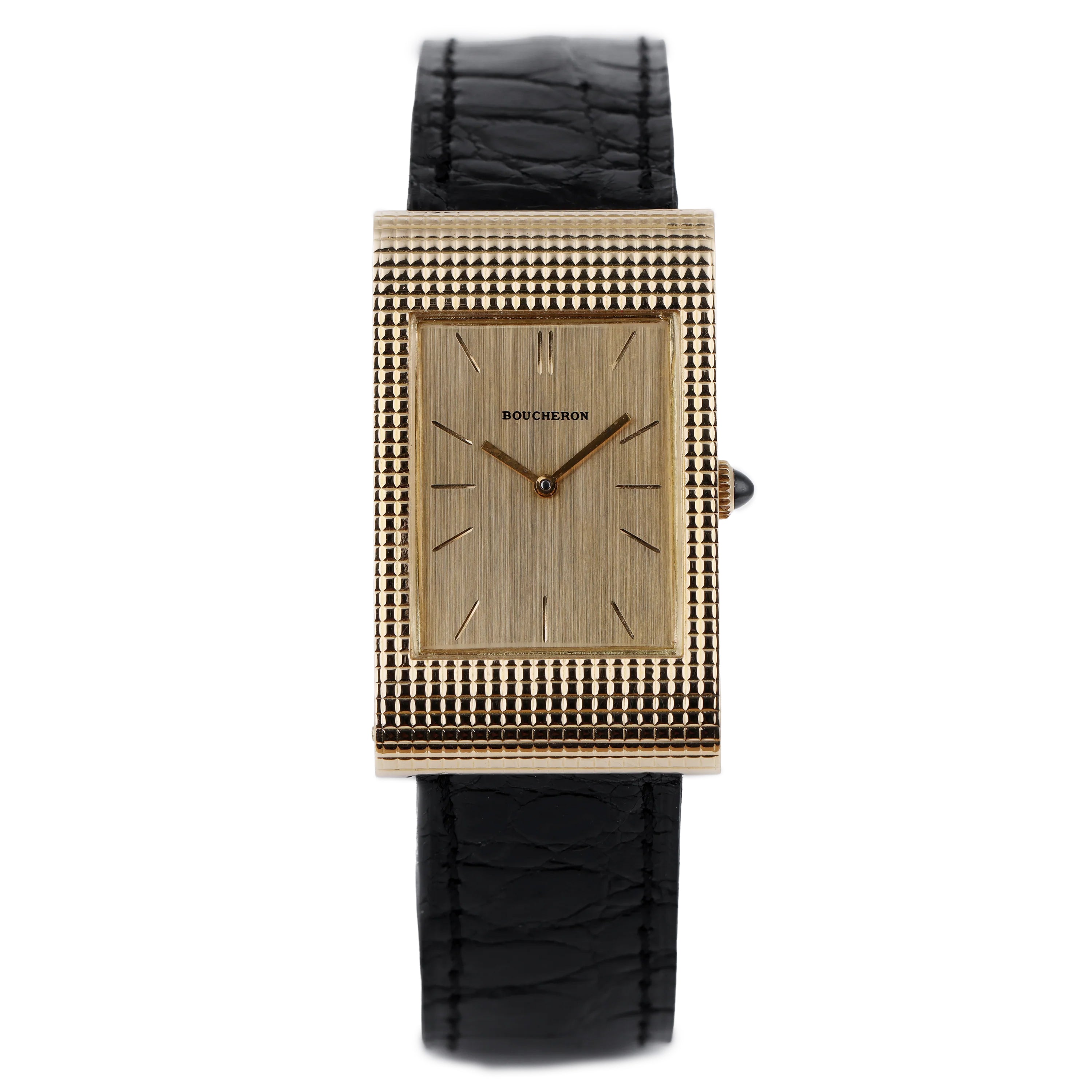Boucheron Reflet | Gold Dial | Clous De Paris Bezel | 18k Yellow Gold | 21.5mm | Circa 1960s