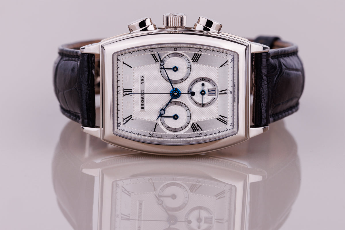 Breguet Heritage Chronograph | REF. 5460BB/12/996 | 18k White Gold | 36mm | Tonneau-Shaped | Papers | 2001