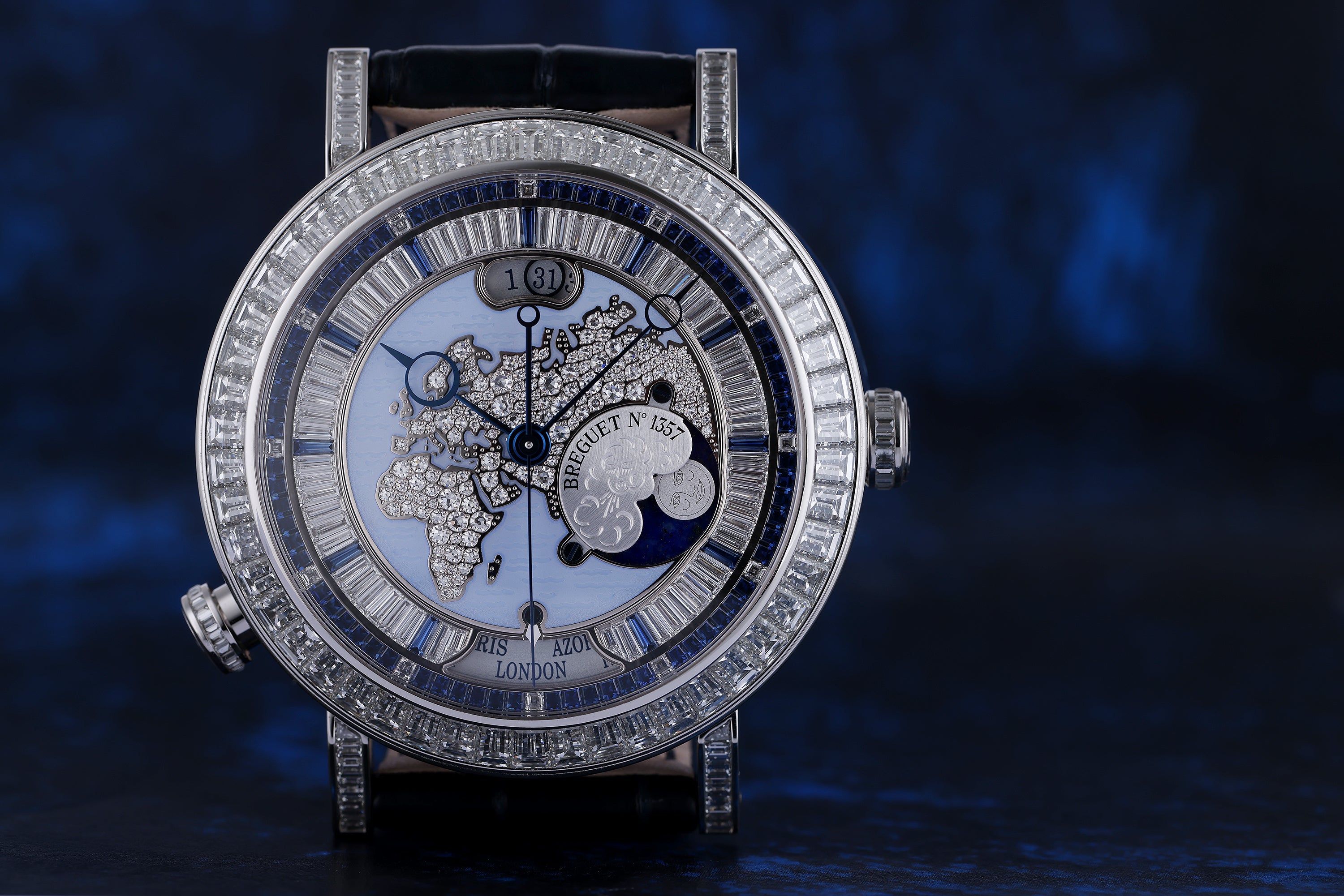Unworn Breguet Classique Hora Mundi | REF. 5719PT/AS/9ZV DD0D | Platinum | Diamond & Sapphires | Box & Papers