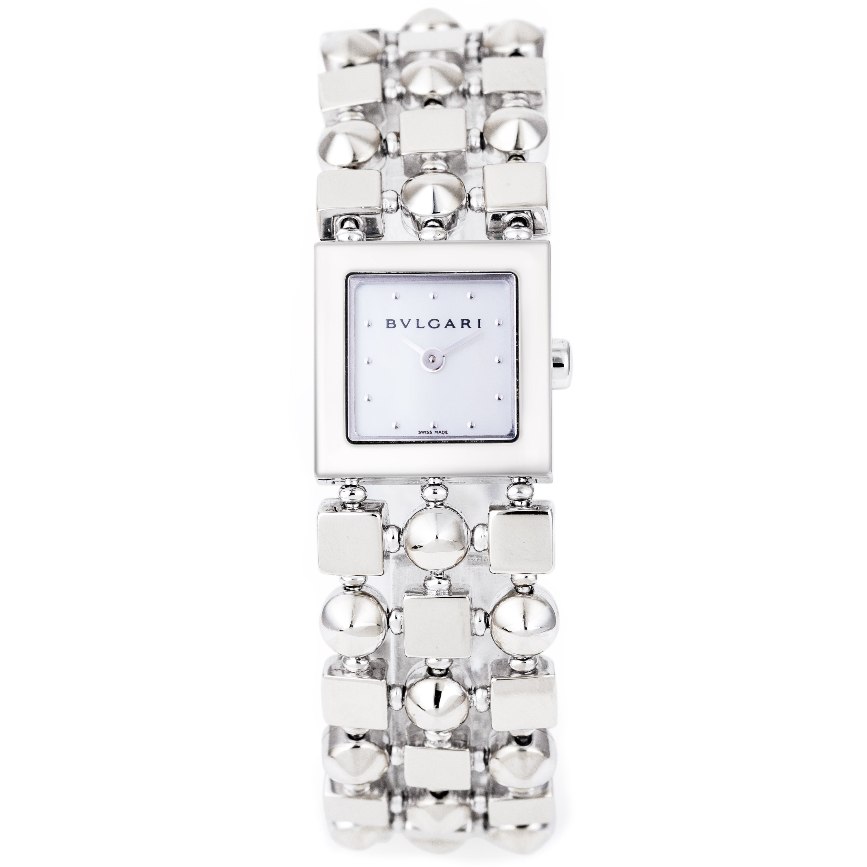 Bvlgari Lucea Ladies Barcelet Watch | REF. LU W 16 G | White Mother of Pearl Dial | 18k White Gold | 16mm | Circa 2000's