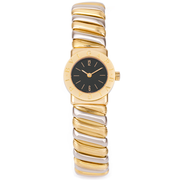 Bvlgari Tubogas Bangle Ladies Watch | REF. BB 19 2T | Two Tone Gold: 18k White & Yellow Gold | 19mm | Circa 2000's