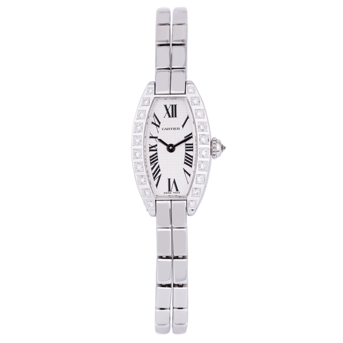 Cartier Tank Allongee Lanieres | REF. 2545 | Diamond Bezel | 14.5mm | 18k White Gold | 2000's