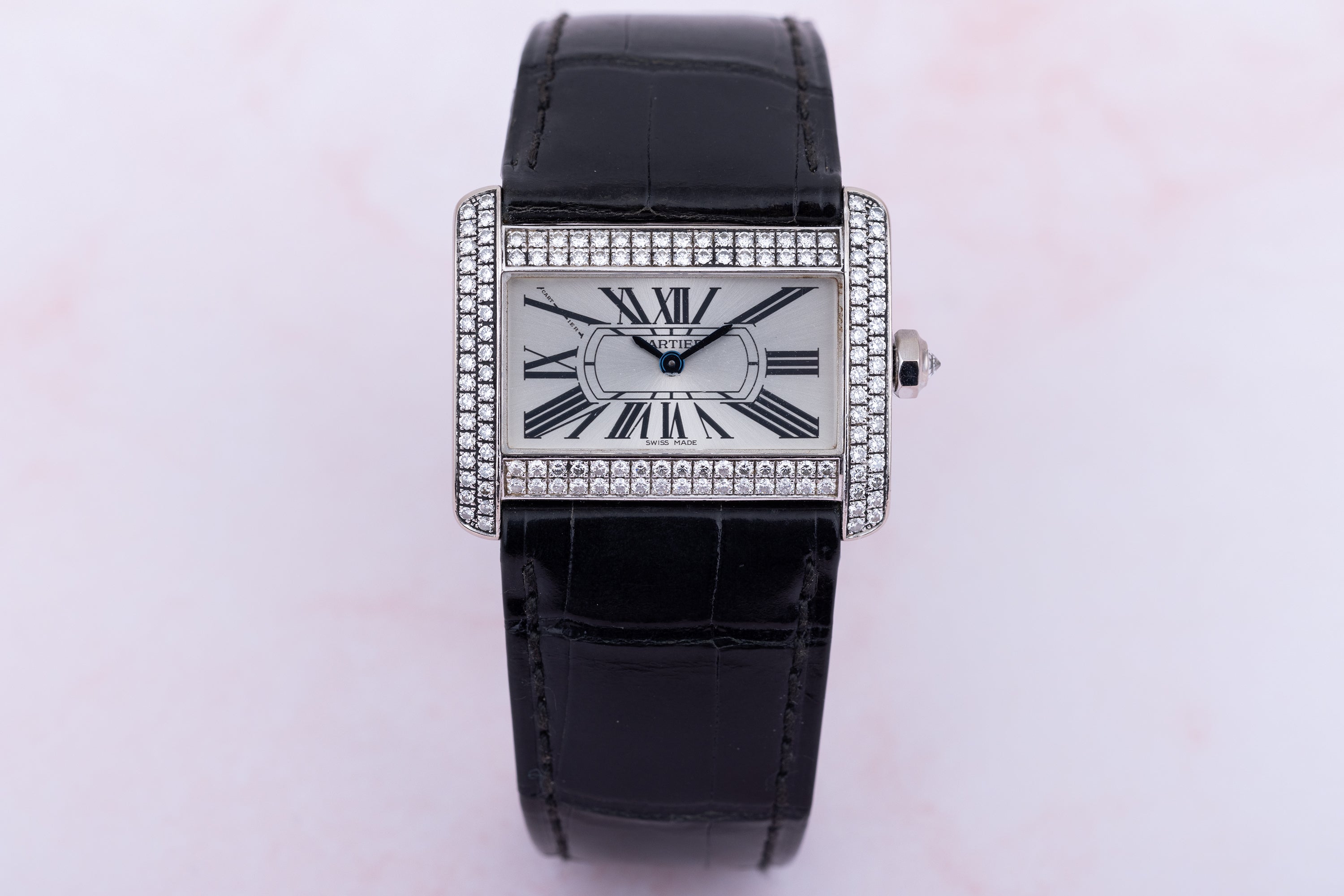 Cartier Tank Divan | REF. 2613 | 18k White Gold | Diamond Bezel | 31.5mm