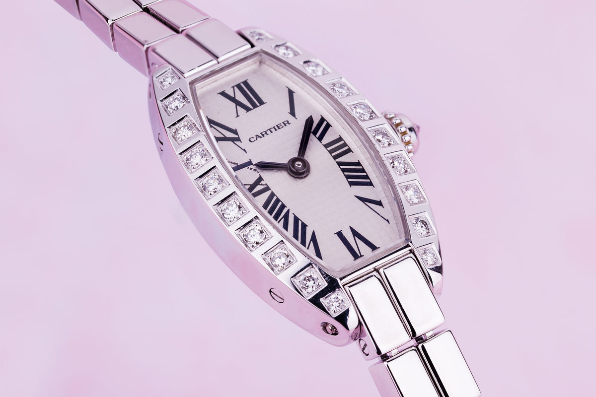 Cartier Tank Allongee Lanieres | REF. 2545 | Diamond Bezel | 14.5mm | 18k White Gold | 2000's