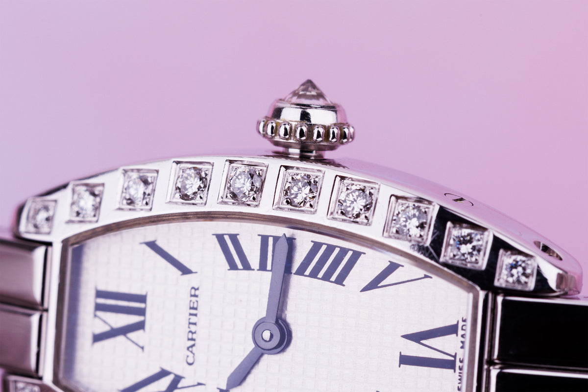 Cartier Tank Allongee Lanieres | REF. 2545 | Diamond Bezel | 14.5mm | 18k White Gold | 2000's