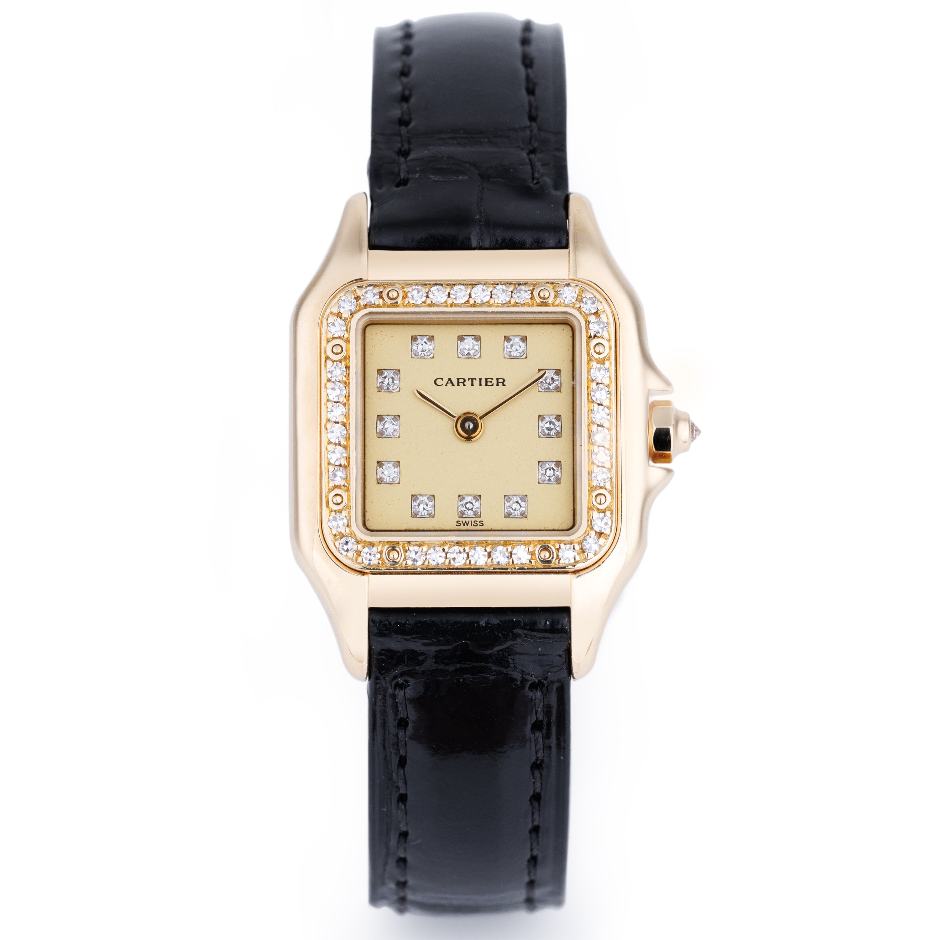 Cartier Panthere | REF. 8057915 | Diamond Dial & Bezel | 21.5mm | 18k Yellow Gold