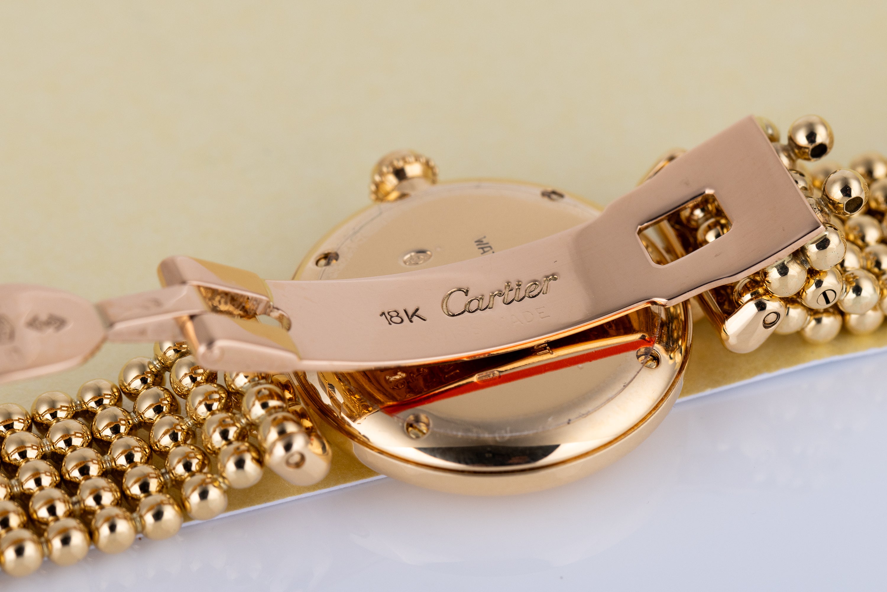 Cartier Colisee | REF. 1980 1 | Diamond Dial & Shoulders | Ball Chain Bracelet | 18k Yellow Gold | 24mm | Circa 1980's-1990's