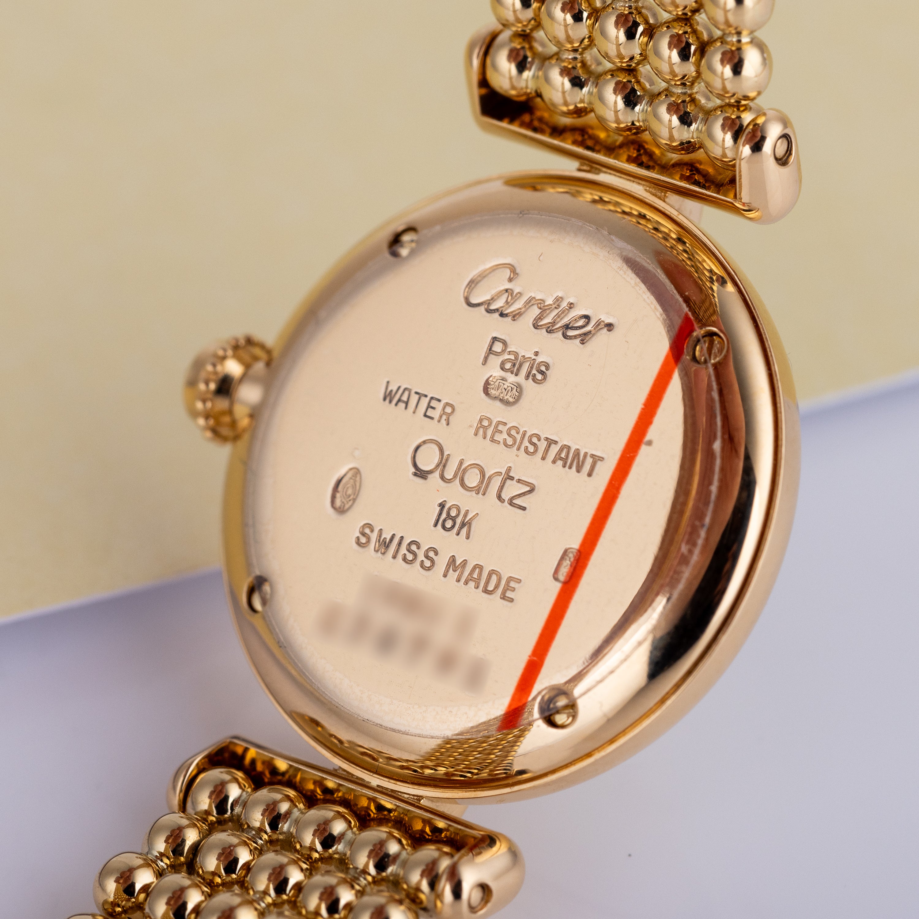 Cartier Colisee | REF. 1980 1 | Diamond Dial & Shoulders | Ball Chain Bracelet | 18k Yellow Gold | 24mm | Circa 1980's-1990's