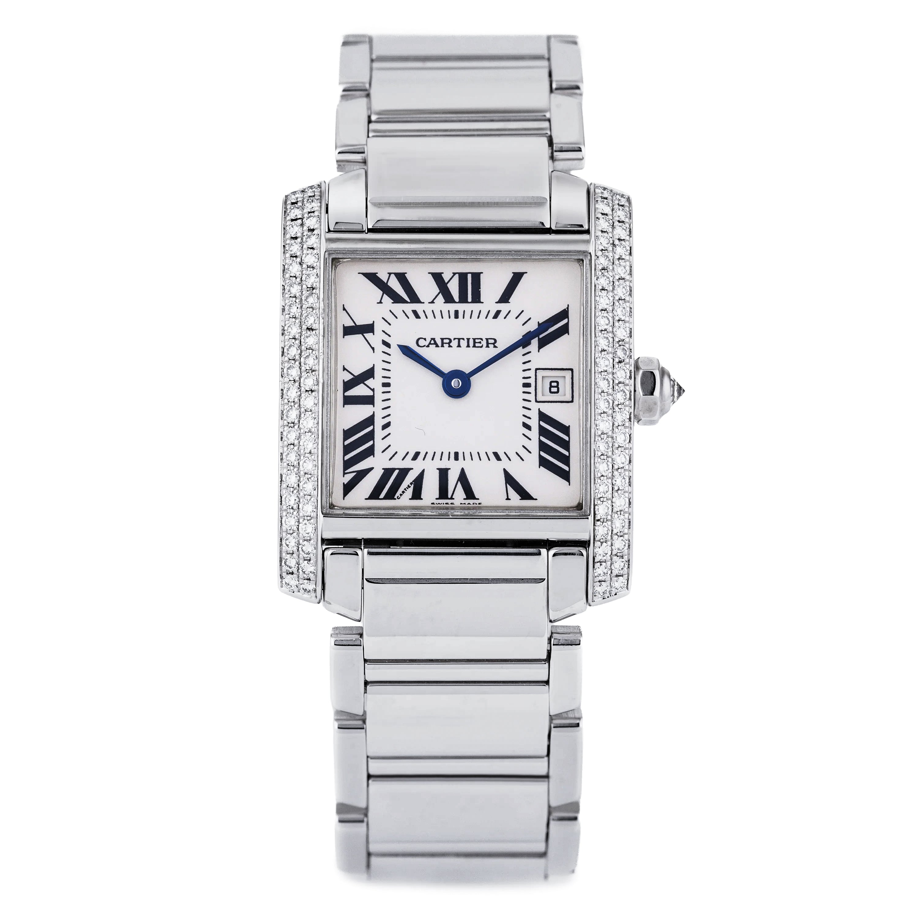 Cartier Tank Francaise | REF. 2491 | Diamond Bezel | 18k White Gold | 25mm | Box & Papers | 2003