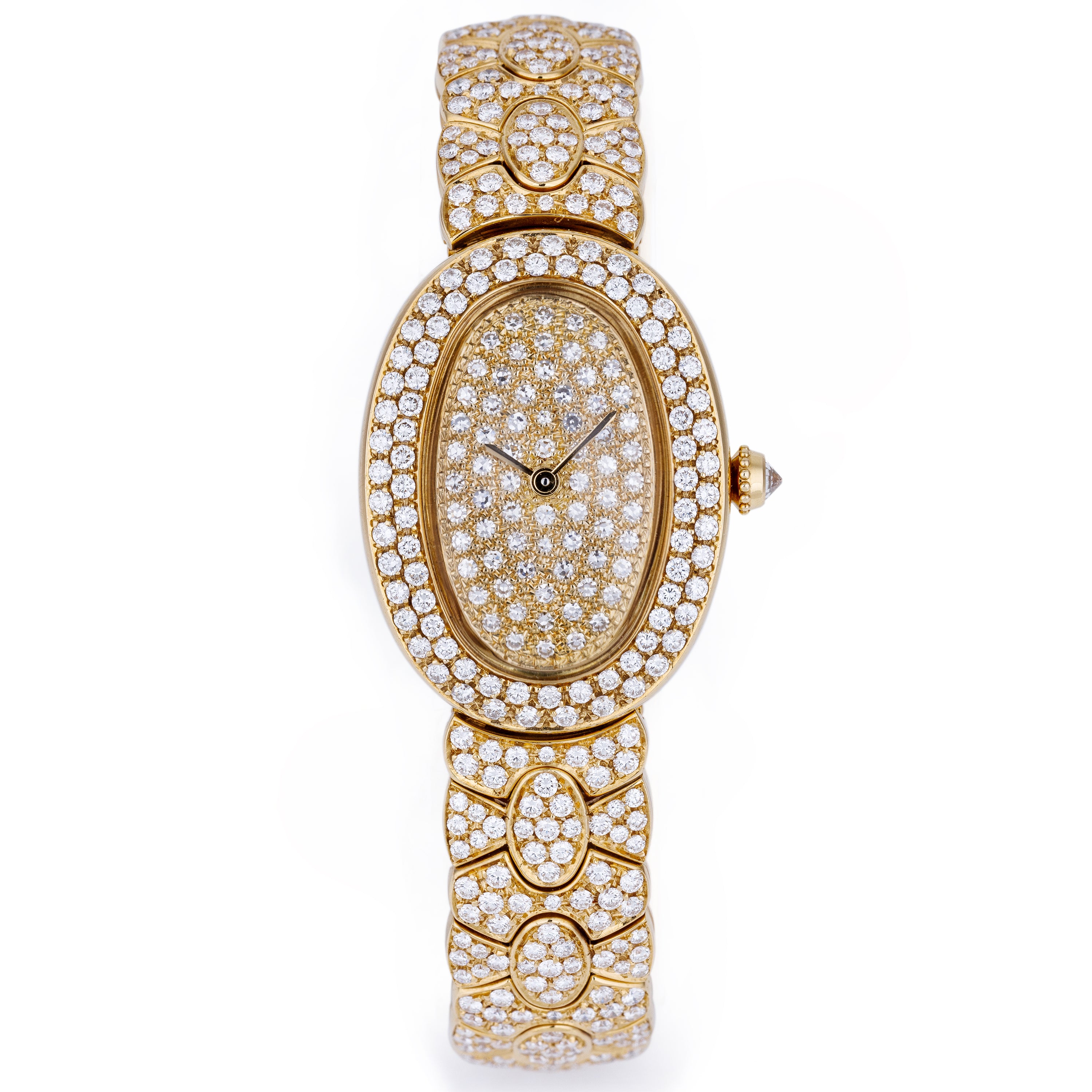 Rare Cartier Baignoire | REF. 1950 1 | Pavé Diamond Ladies Watch | 18k Yellow Gold