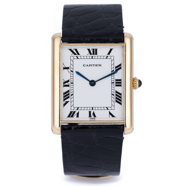 Rare Cartier Tank 'Jumbo' | REF. 17002 | Automatic | White Dial | 1970's | 18k Yellow Gold | 28 x 35mm