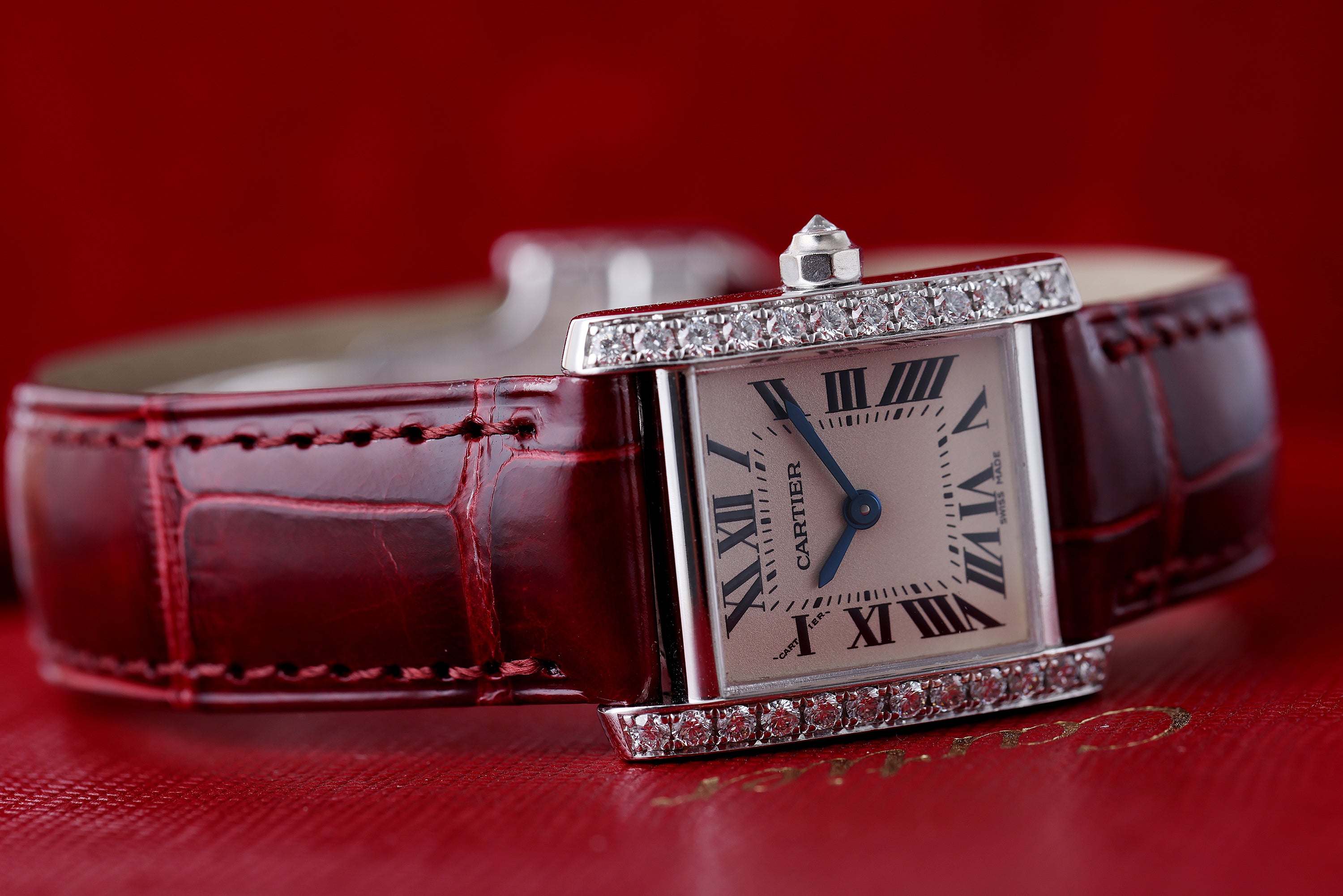 Cartier Tank Francaise | REF. 2403 | Diamond Bezel | 18k White Gold | 20mm | Quartz
