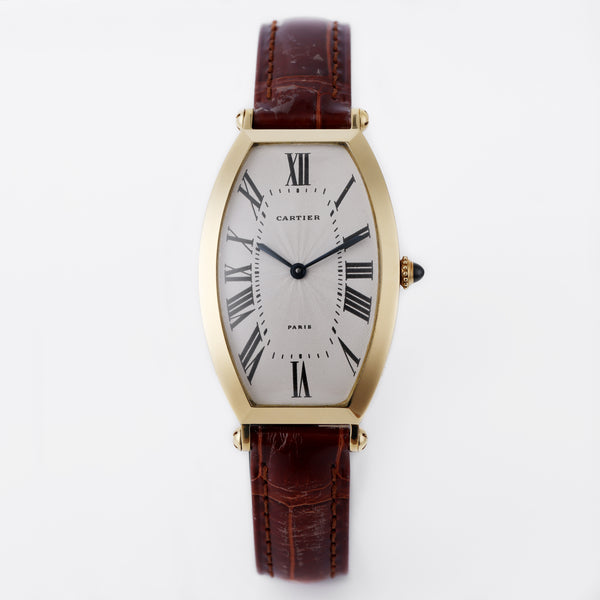 Cartier Tonneau | White Dial | 18k Yellow Gold | 26mm | Manual Wind