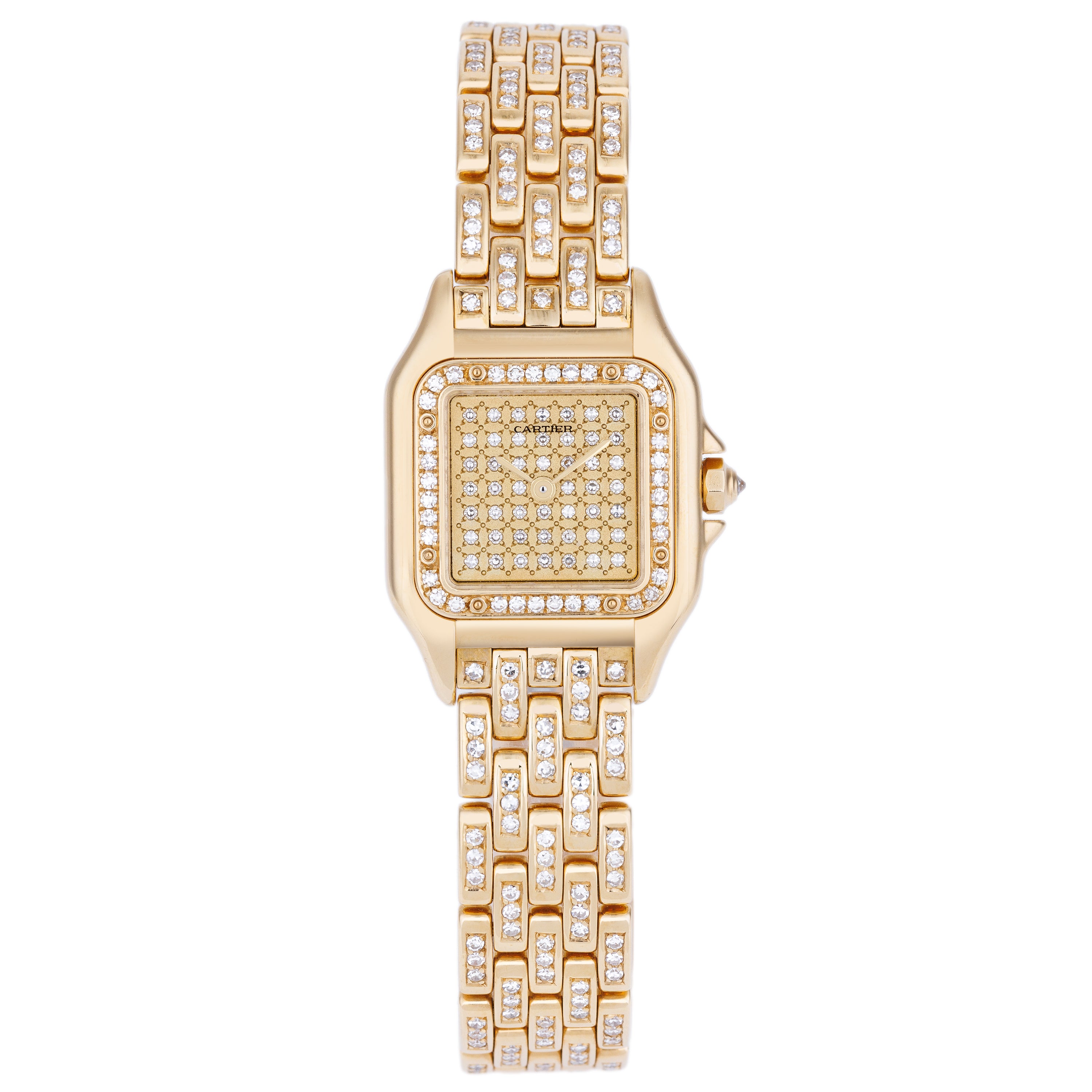Unworn Cartier Panthere | REF. 1280 2 | Diamond Dial, Bezel & Bracelet | 22mm | 18k Yellow Gold