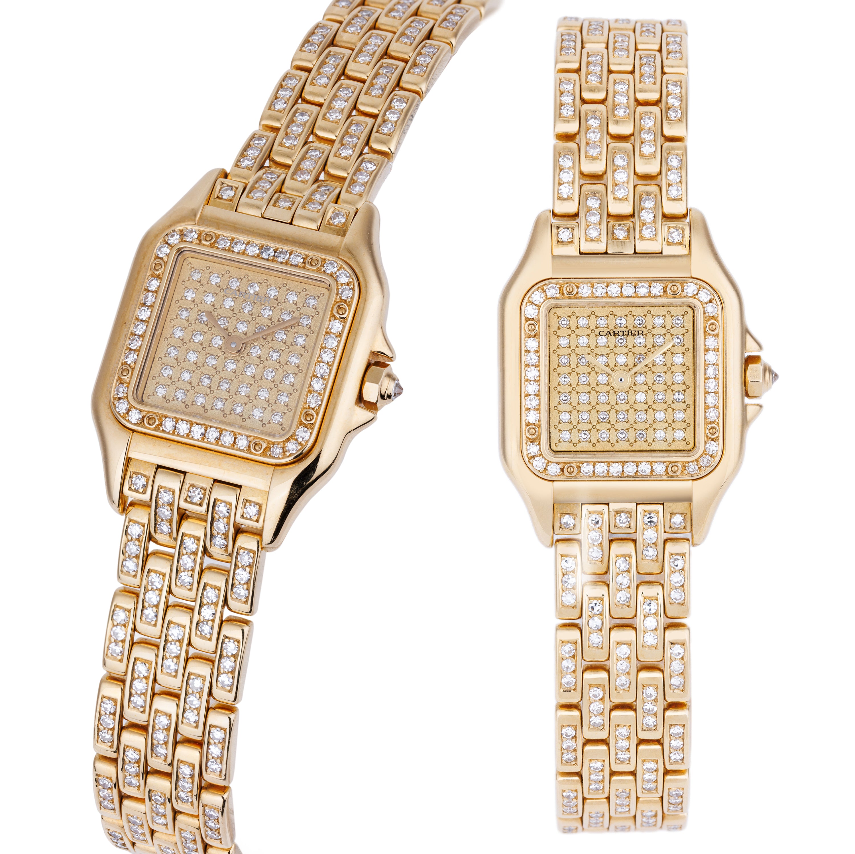 Unworn Cartier Panthere | REF. 1280 2 | Diamond Dial, Bezel & Bracelet | 22mm | 18k Yellow Gold