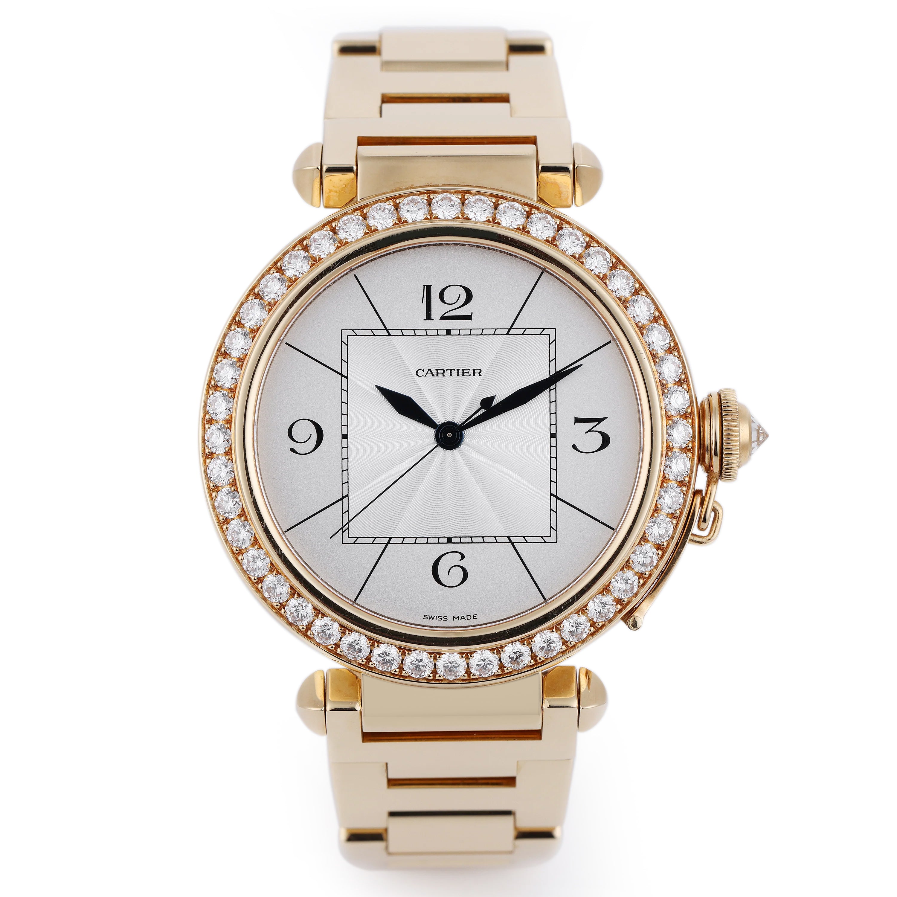 Cartier Pasha | REF. WJ1203H9 / 2726 | 42mm | Diamond Bezel | 18k Yellow Gold | Box & Papers | 2005