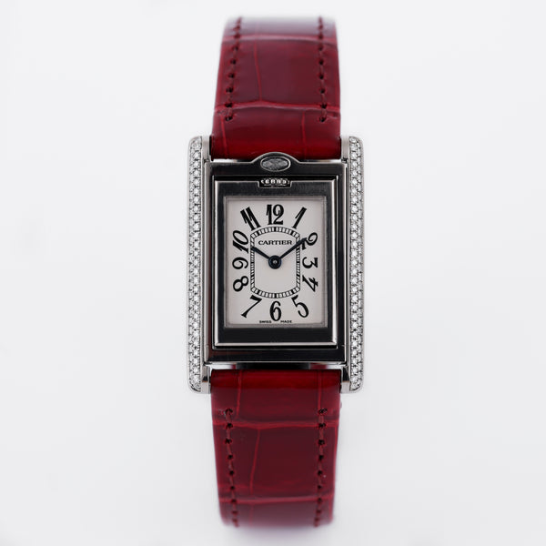 Cartier Tank Basculante | REF. 2526 / WA202751 | Reversible Case | Diamond Bezel & Case | 18k White Gold | 22.5 x 32.5 mm