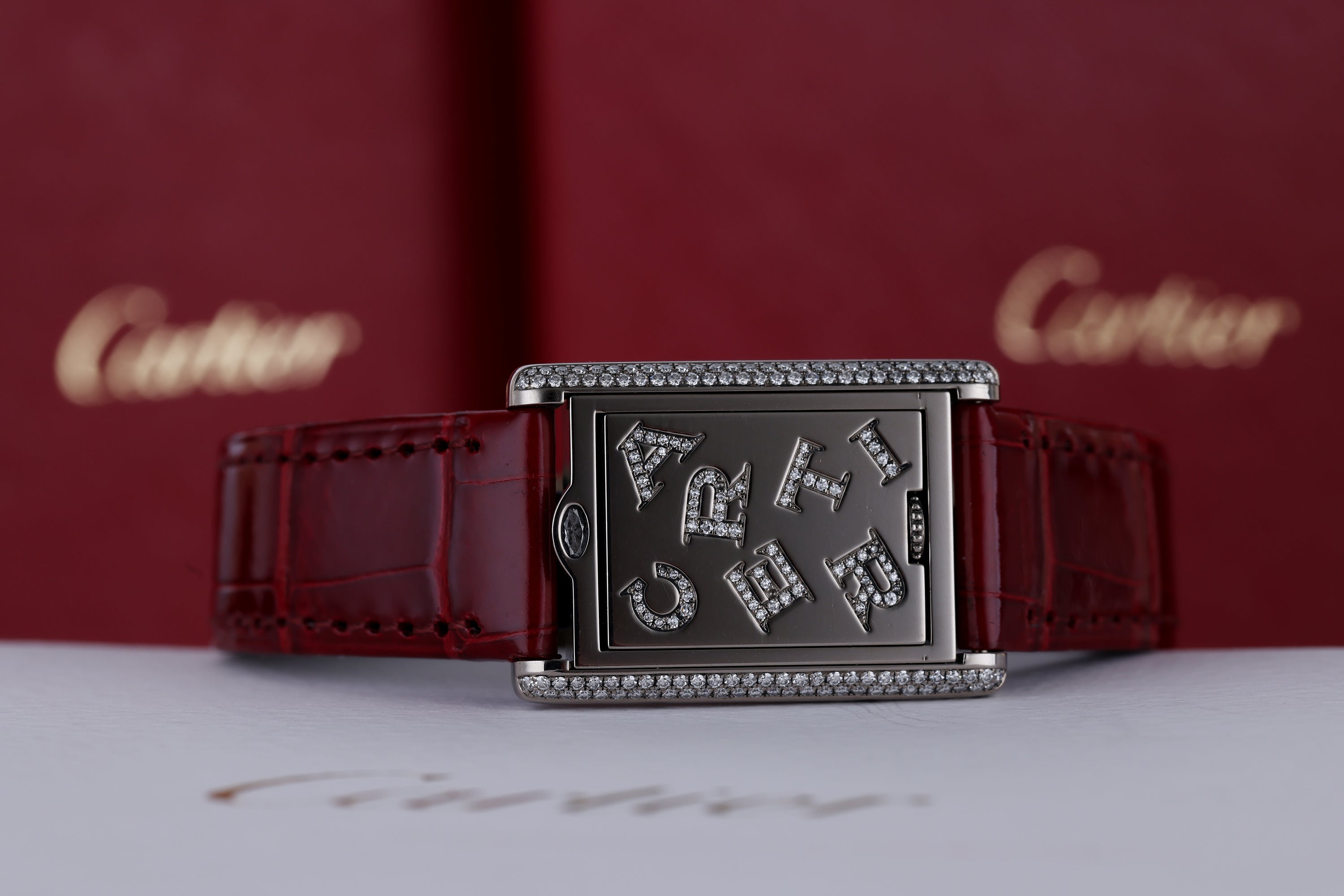 Cartier Tank Basculante | REF. 2526 / WA202751 | Reversible Case | Diamond Bezel & Case | 18k White Gold | 22.5 x 32.5 mm