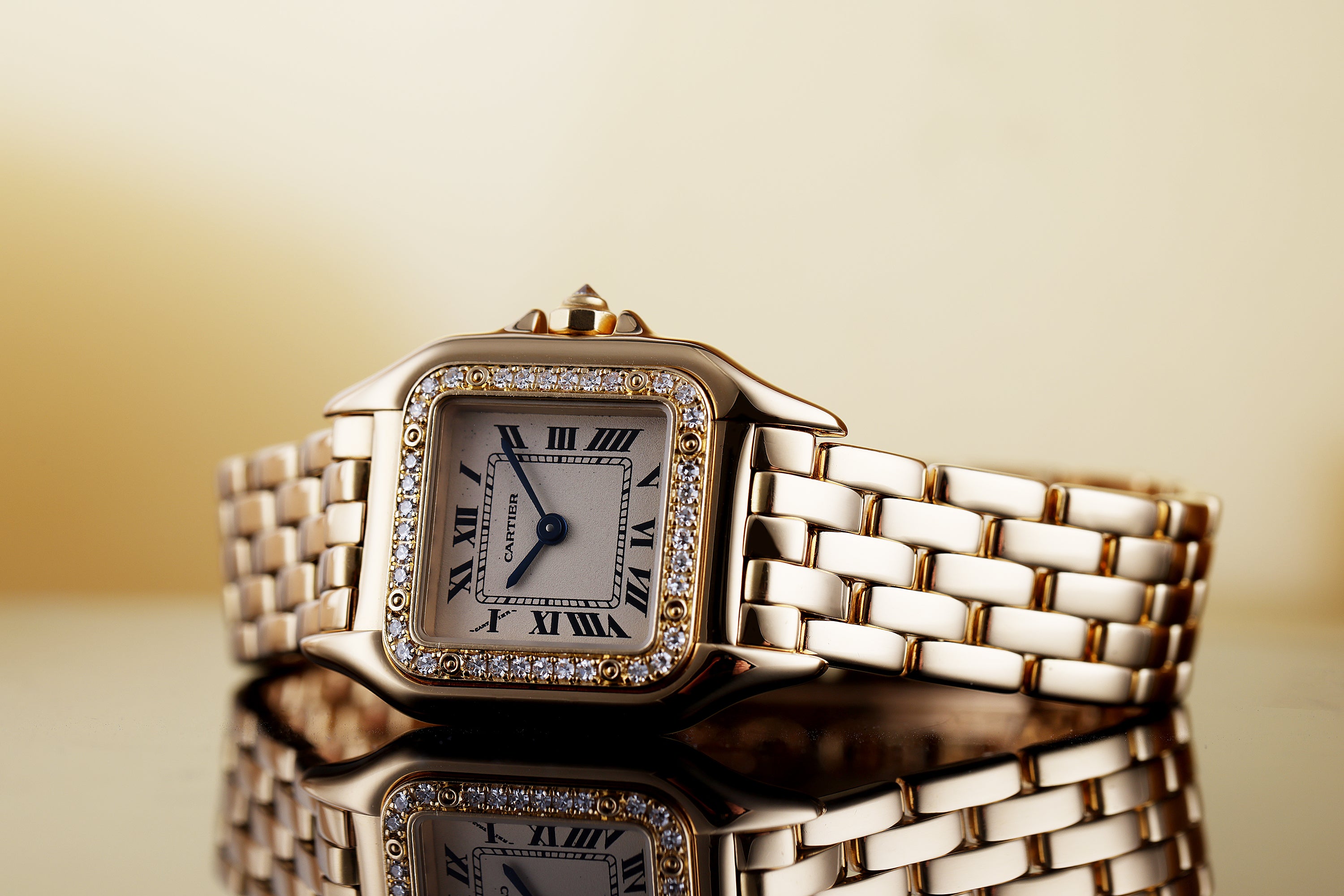 Cartier Panthere | REF. 1280 2 | Diamond Bezel | 22mm | 18k Yellow Gold
